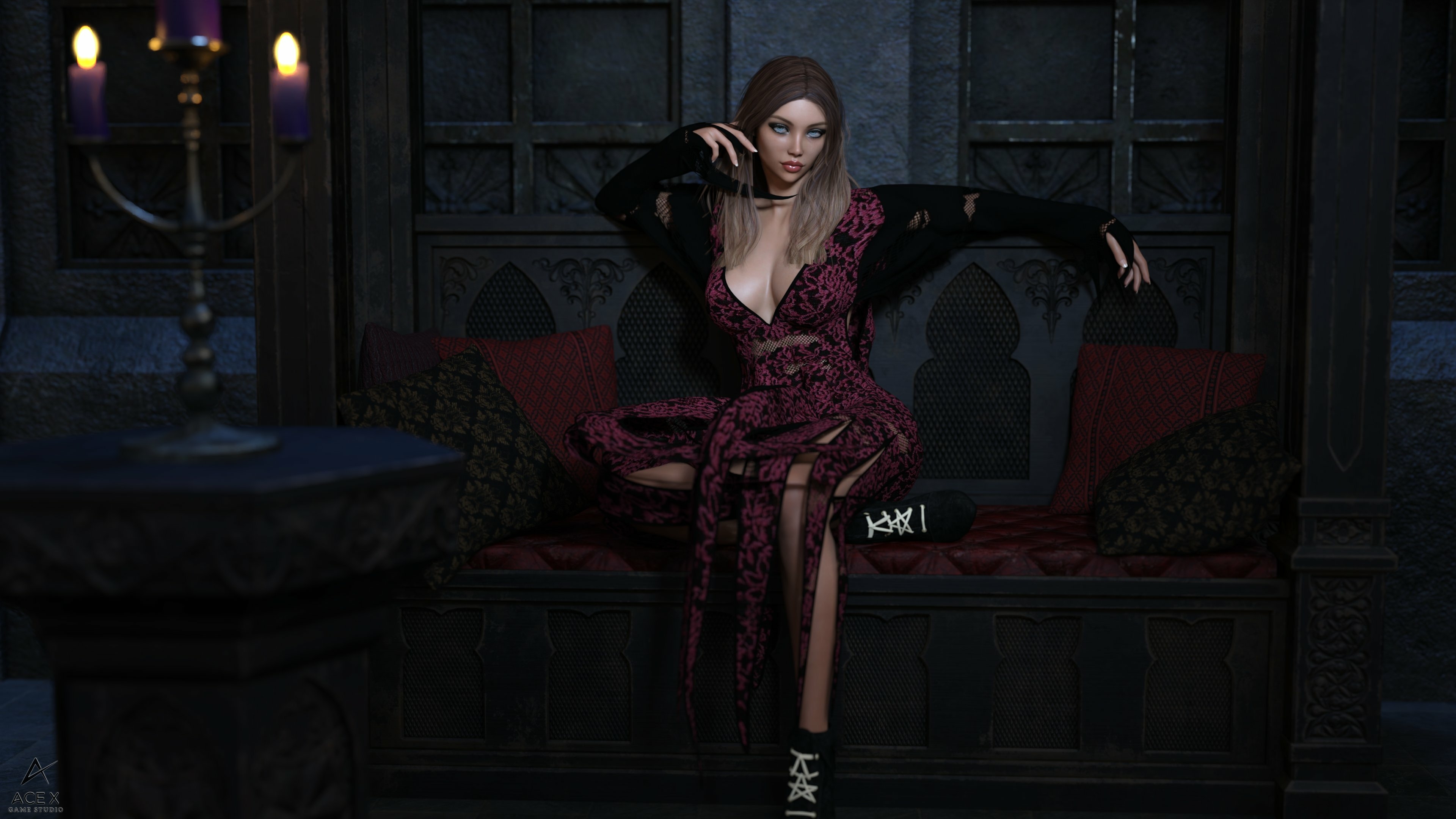 Willow is gearing up for Halloween! Acexgamestudio Sfw Clothed Sexy Natural Boobs Boobs Big boobs Horny 3d Porn