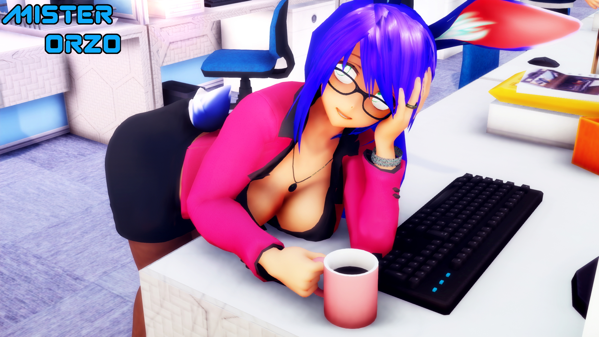 Office Worker Chie Calida Chie Abasto Office_lady Big Breasts Breasts Mmd Flashing Oral Sex Bukkake Cum Double Barrel Friendly Fire 3