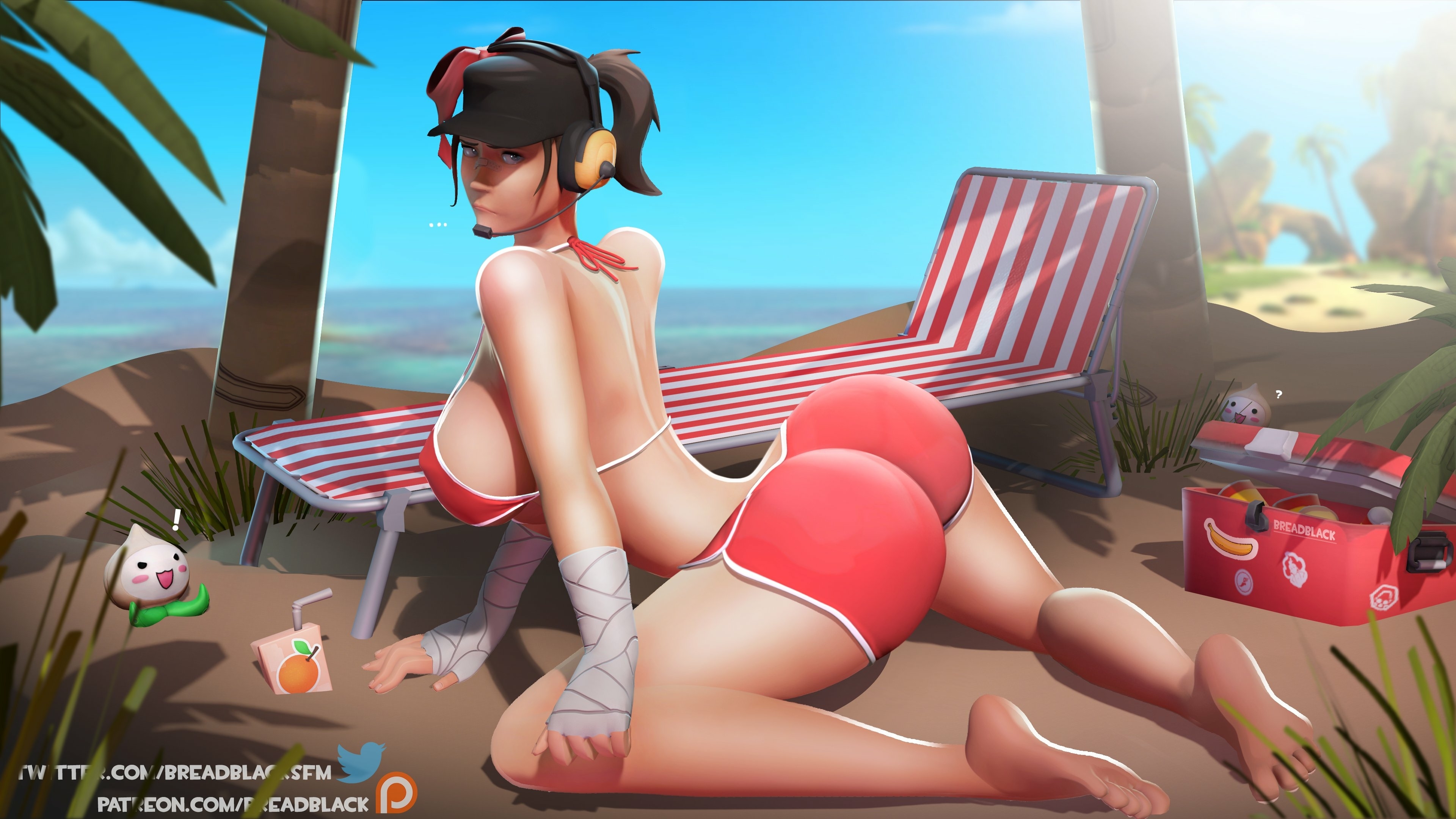 Summer goes on!   Beachqeen Femscout  Femscout Team Fortress 2 Boobs Natural Boobs Bikini Ass Sexy Hot Horny Face Pussy Naked 3d Porn