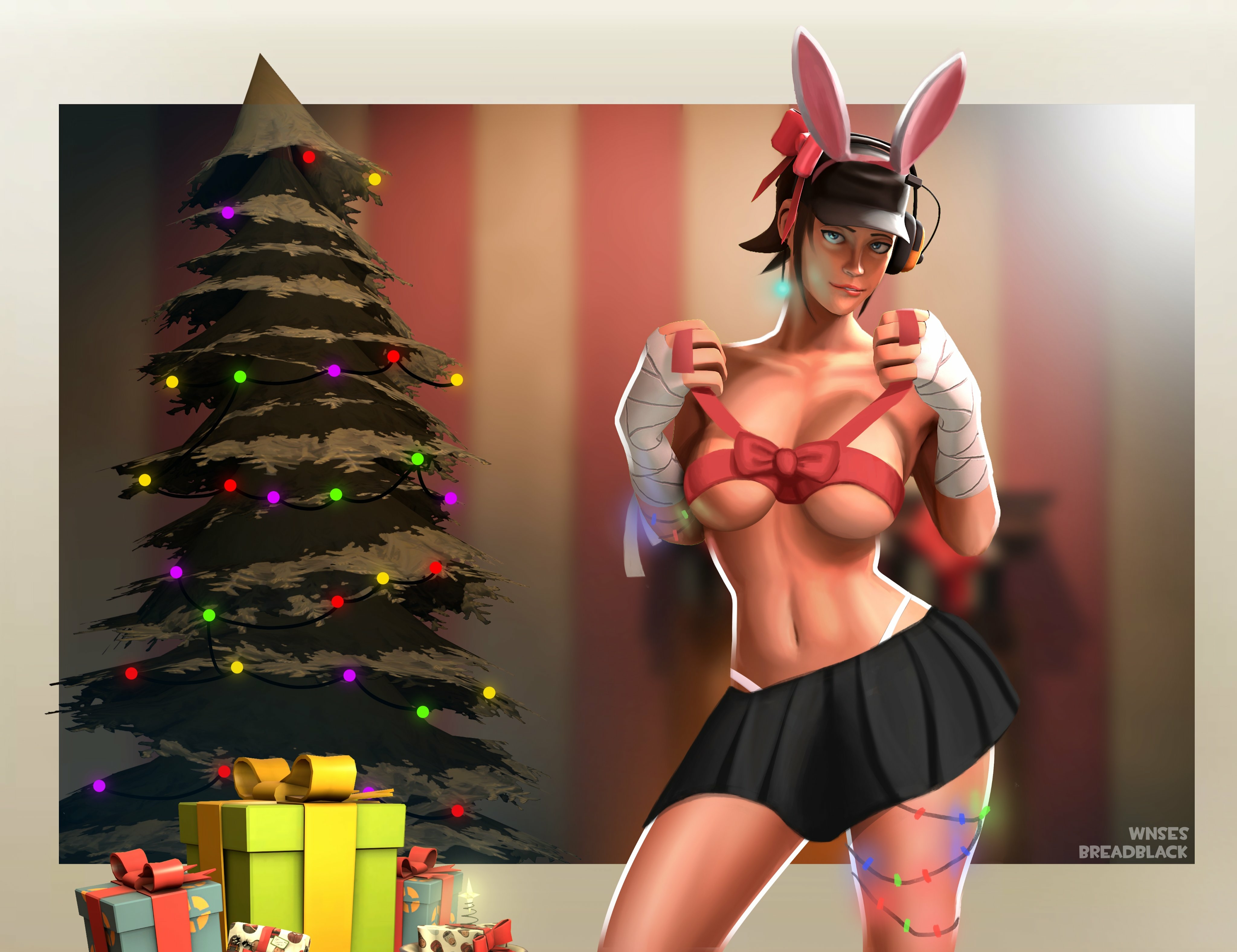 Earlier Christmas  Me and my good friend Wnses gives you earlier Christmas! Femscout Team Fortress 2 Sfw Bikini Boobs Natural Boobs Ass Sexy Hot Horny Face Pussy Naked 3d Porn