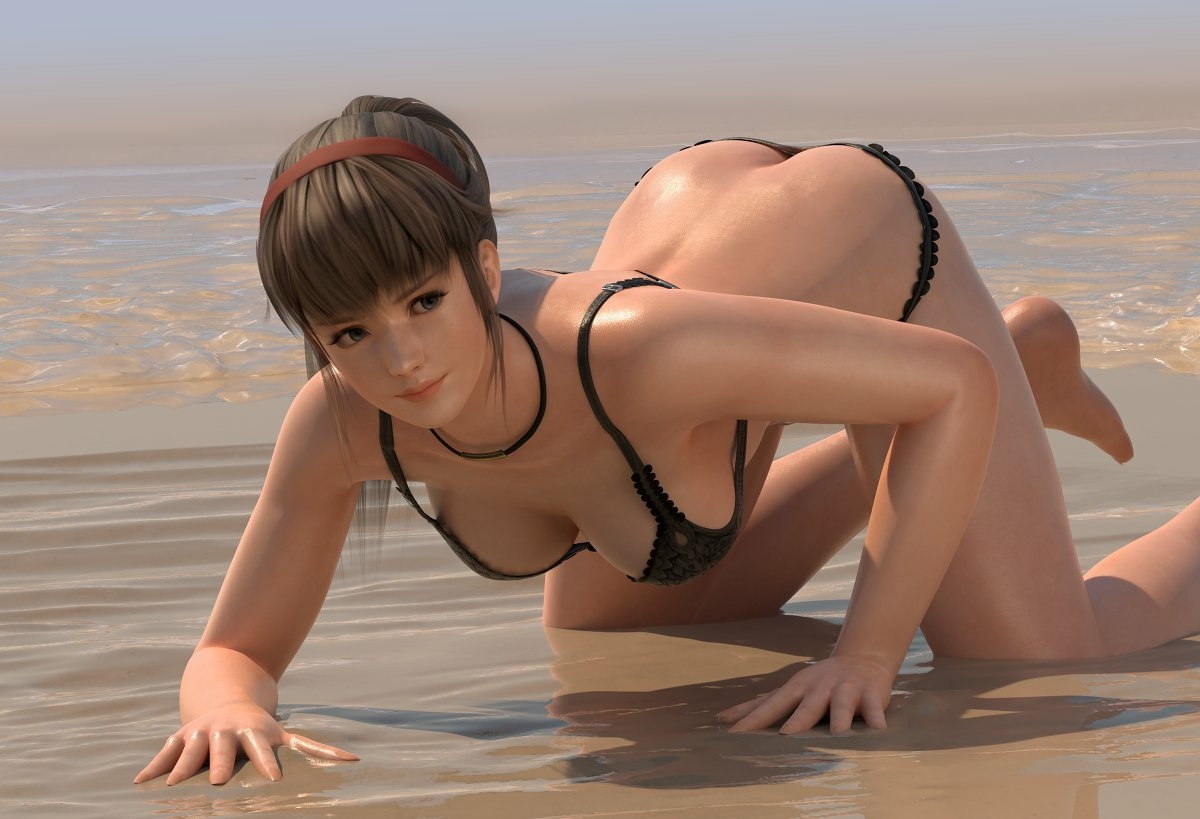 Hitomi Beach Crawl Hitomi Dead Or Alive Sfw Sexy Horny Face Ass Boobs Tits Naked Panties 3d Porn 2