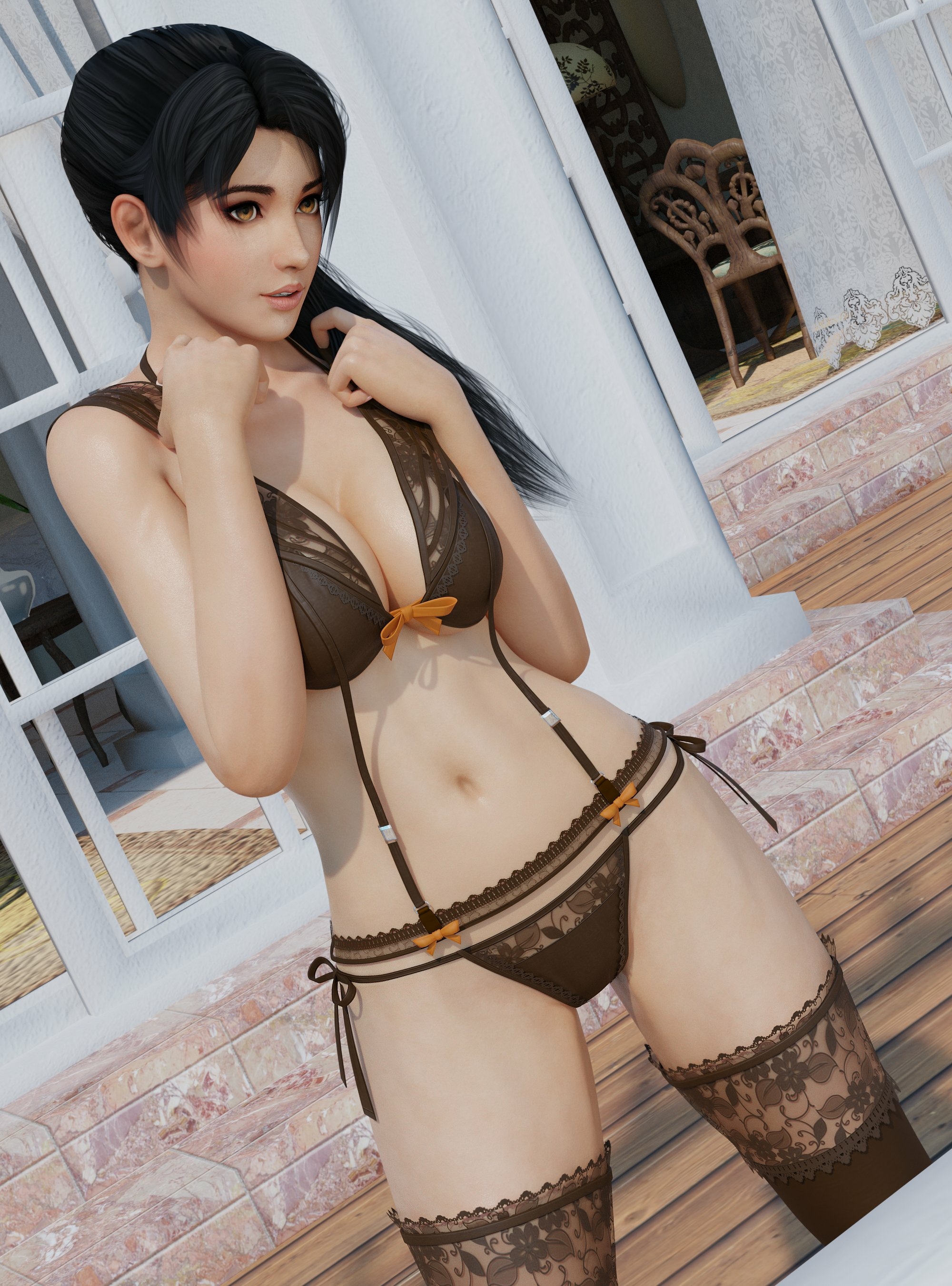 momiji Alt version in black  with 2 extra angles. Momiji Dead Or Alive Lingerie Ass Boobs Big boobs Sexy Horny Face Horny 3d Porn