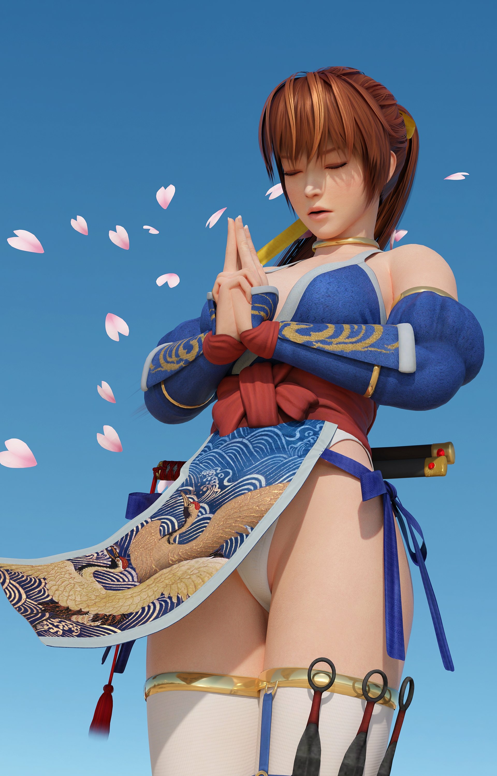 My first time posing in blender  and exploring this very nice Kasumi model by arhoangel. Kasumi Dead Or Alive Nipples Lingerie Ass Boobs Big boobs Sexy Horny Face Horny 3d Porn
