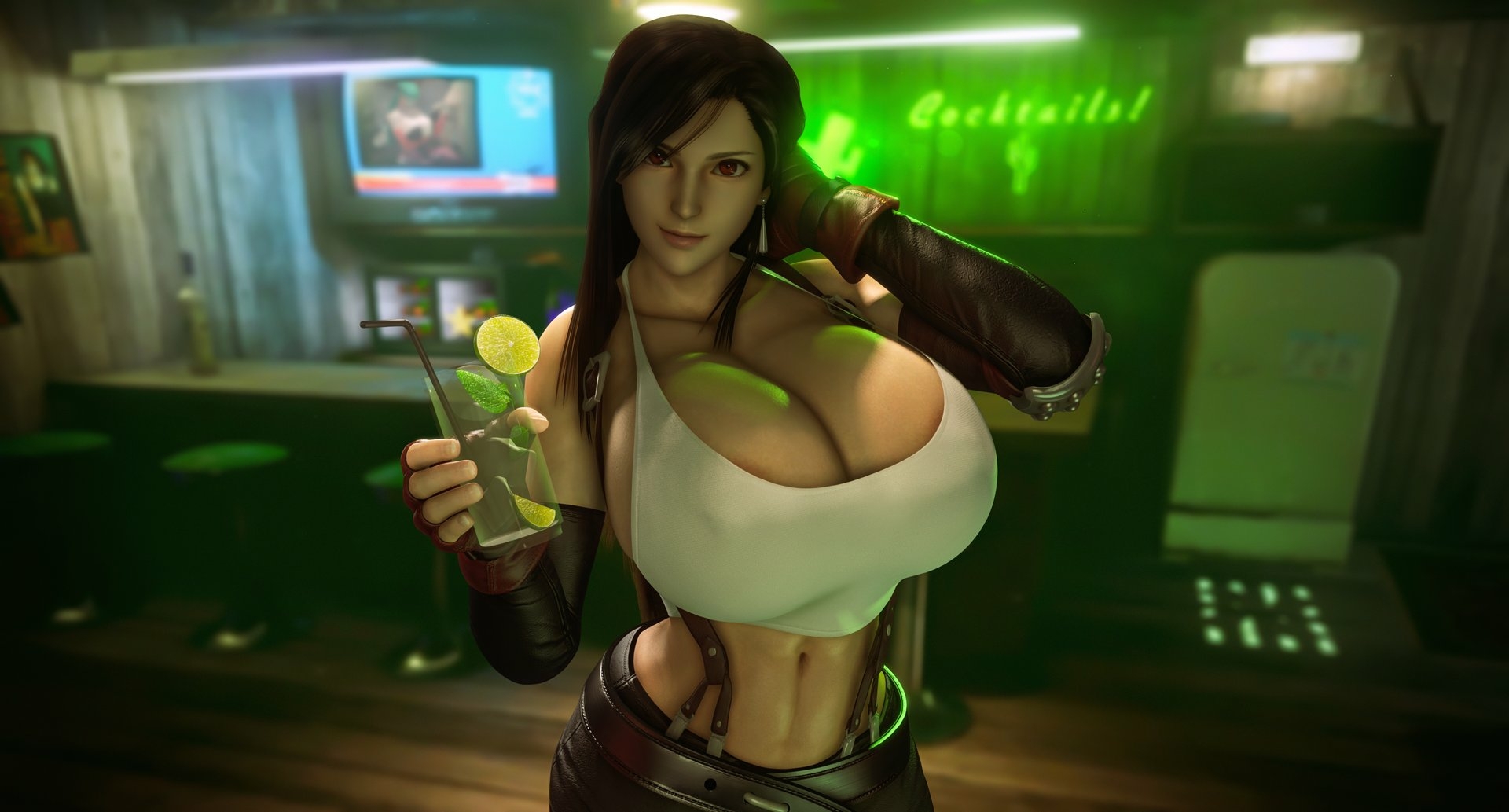 Tifa! Tifa Lockhart Final Fantasy Ass Sexy Horny Face Boobs Big boobs Big Tits Perfect Body Nipples Nsfw 3d Porn