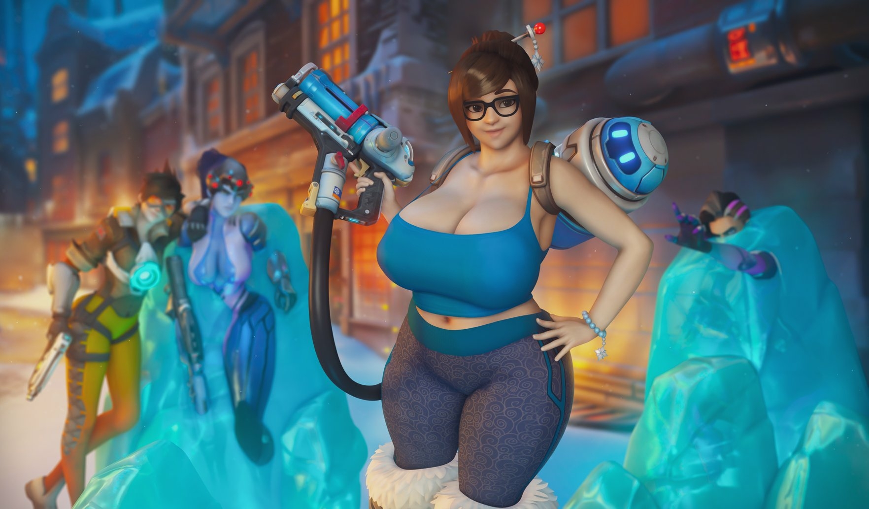 Mei (is bae)! Mei (Overwatch) Tracer Widowmaker Overwatch Ass Sexy Horny Face Boobs Big boobs Big Tits Perfect Body Nipples Nsfw 3d Porn
