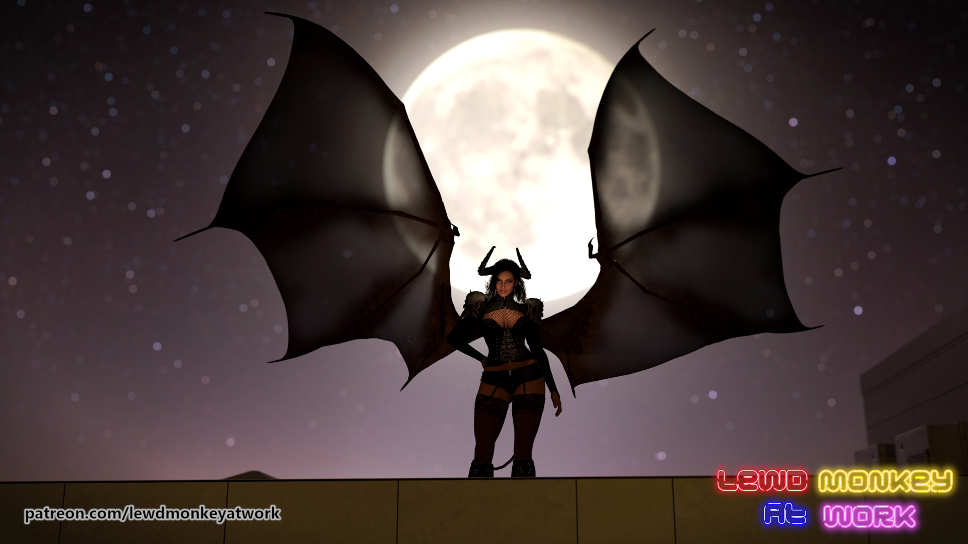 Succubus Yennefer on the prowl! Yennefer Vengerberg Pinup Sexy Nude Big Tits Big Ass Sex Pussy Render