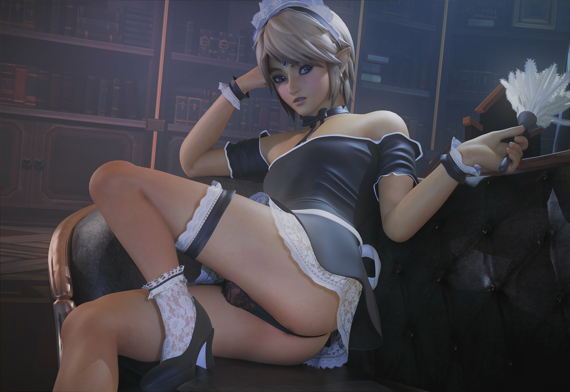 the worst maid Legend Of Zelda Link Lingerie Panties Sexy Boobs Natural Boobs Small Tits 3d Porn