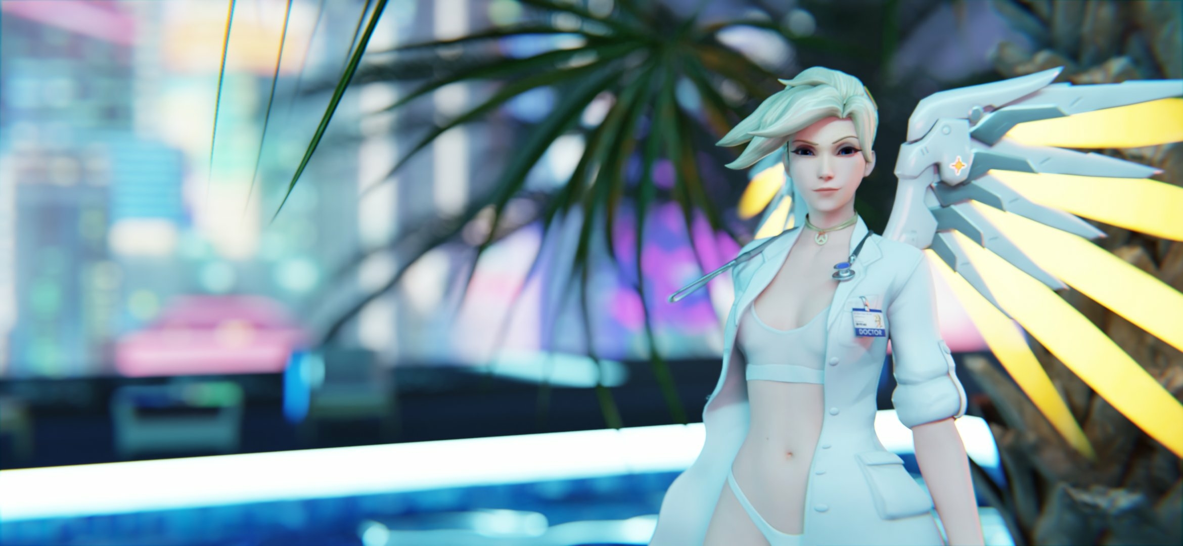 Here are the renders from earlier today  in landscape mode for you PC users Mercy Overwatch Ass Sexy Horny Face Bikini Lingerie Boobs Sfw 3d Porn 2