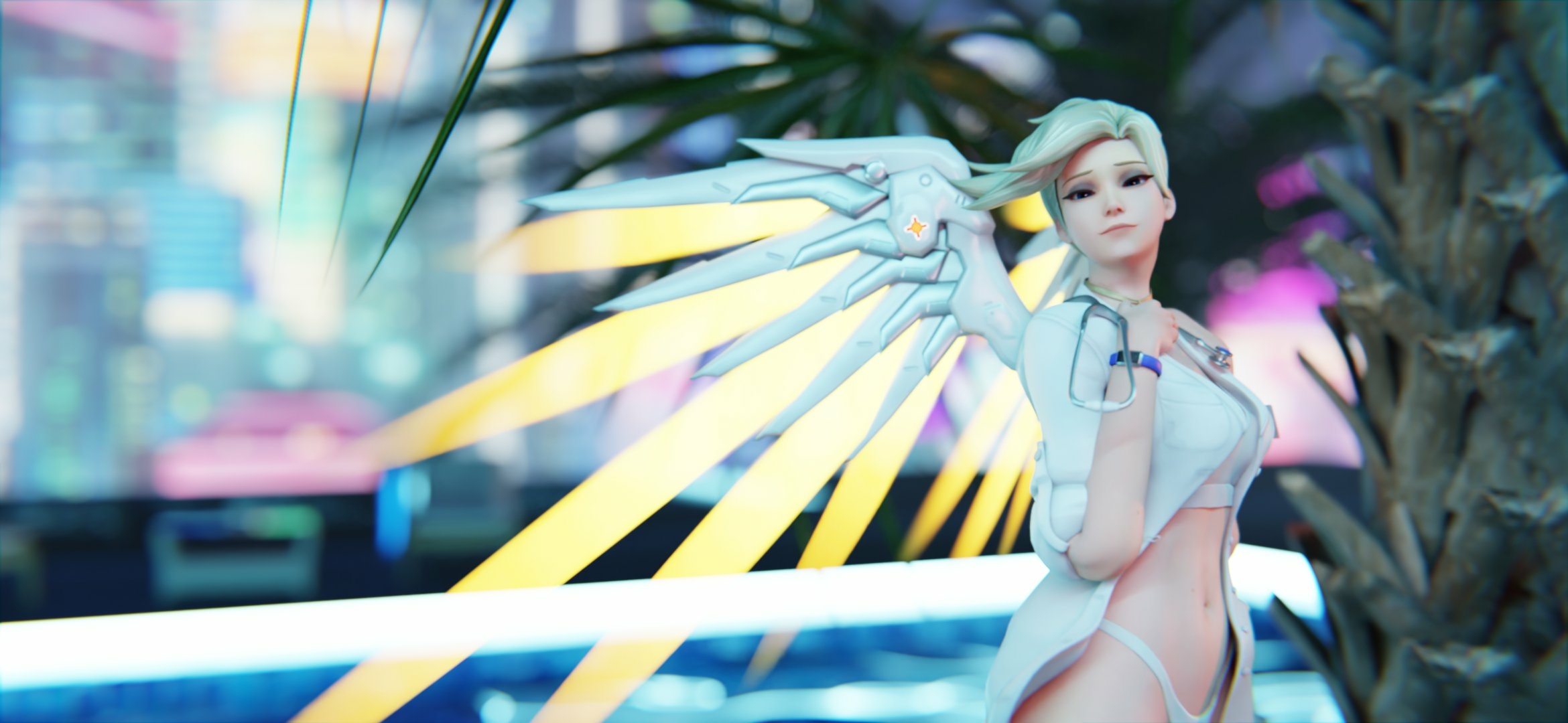 Here are the renders from earlier today  in landscape mode for you PC users Mercy Overwatch Ass Sexy Horny Face Bikini Lingerie Boobs Sfw 3d Porn 3