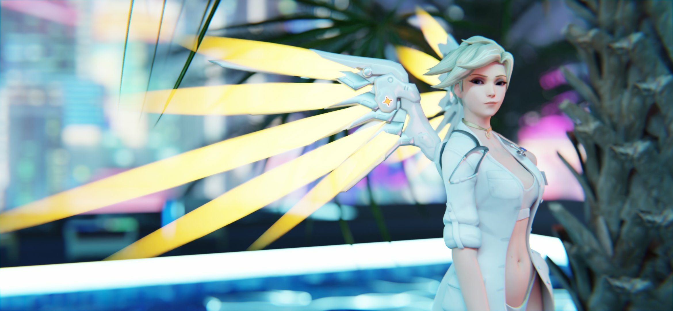 Here are the renders from earlier today  in landscape mode for you PC users Mercy Overwatch Ass Sexy Horny Face Bikini Lingerie Boobs Sfw 3d Porn 4