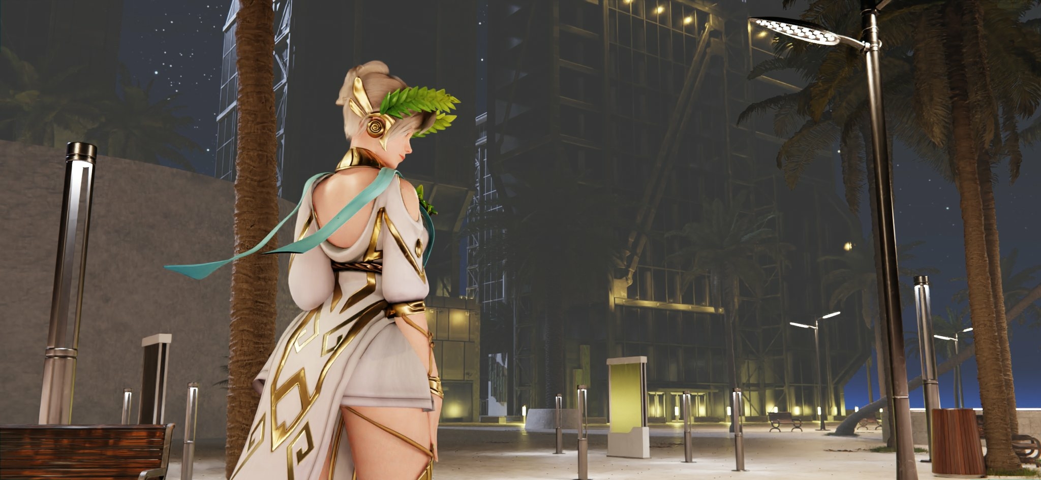 I m back^^ Mercy Overwatch Back View Ass Boobs Sexy Horny Face Lingerie 3d Porn 2