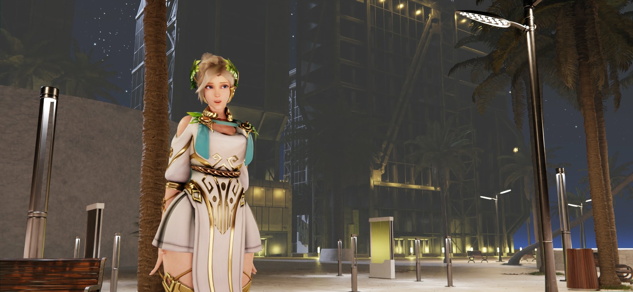 I m back^^ Mercy Overwatch Back View Ass Boobs Sexy Horny Face Lingerie 3d Porn 3