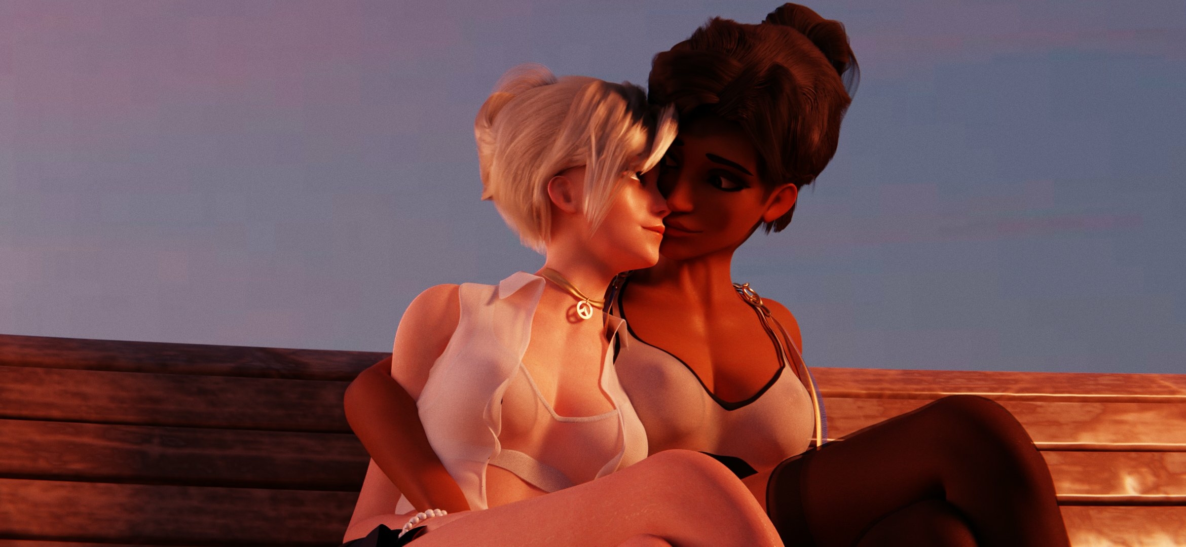 Some more Mercy and Pharah Mercy Pharah Overwatch Panties Sexy Horny Perfect Body Bikini Lingerie 3d Porn