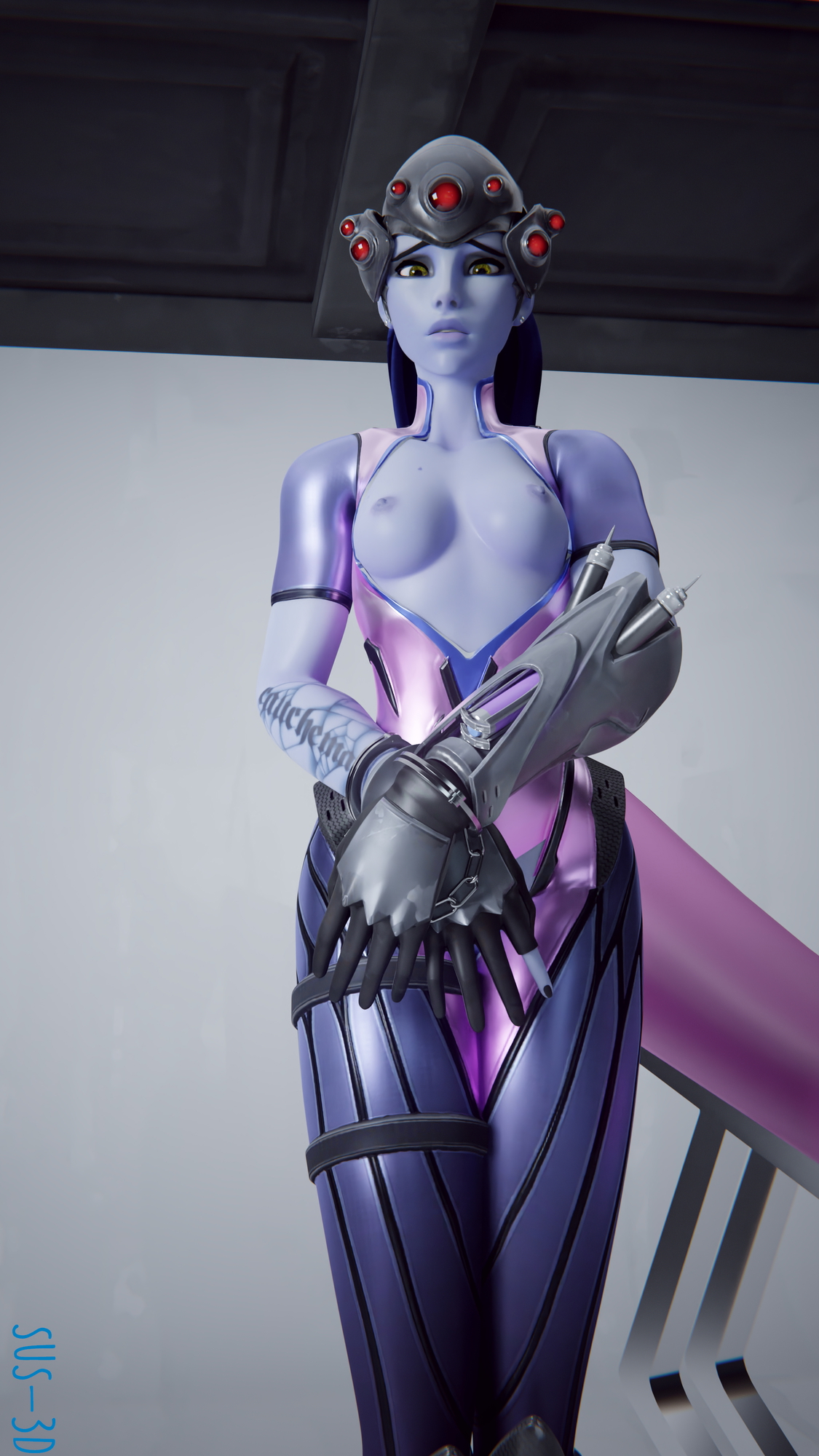 Widowmaker Chained and going to be tortured for days with a vibrator Overwatch 3D Porn Widowmaker Overwatch Torture Vibrator Toy 3d Porn Rule34 Bondage Chained Small Tits Armor Outfit Masturbation