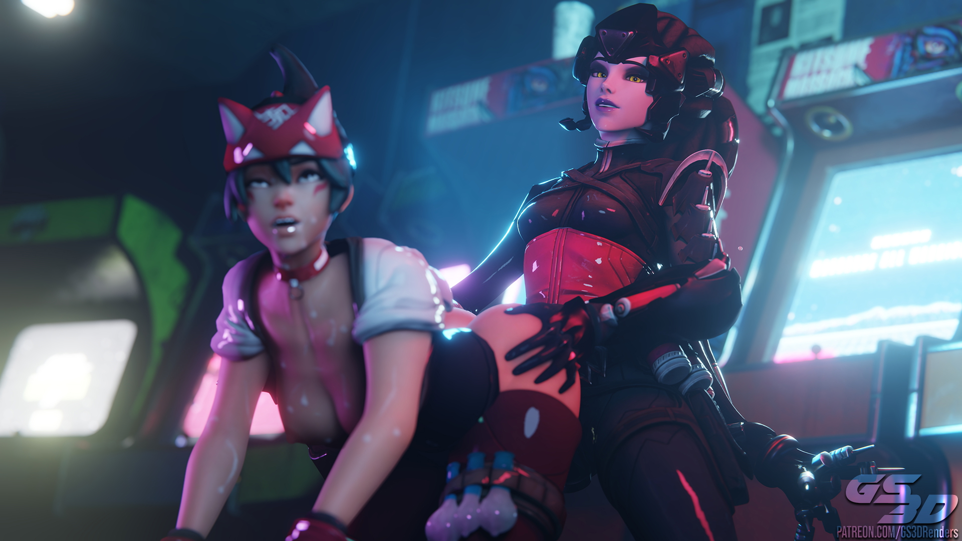 Kanezaka Conquered [HD] Overwatch Kiriko Widowmaker Widowmakeroverwatch Widow Slut Cum Cum Covered Collar Anal Strapon