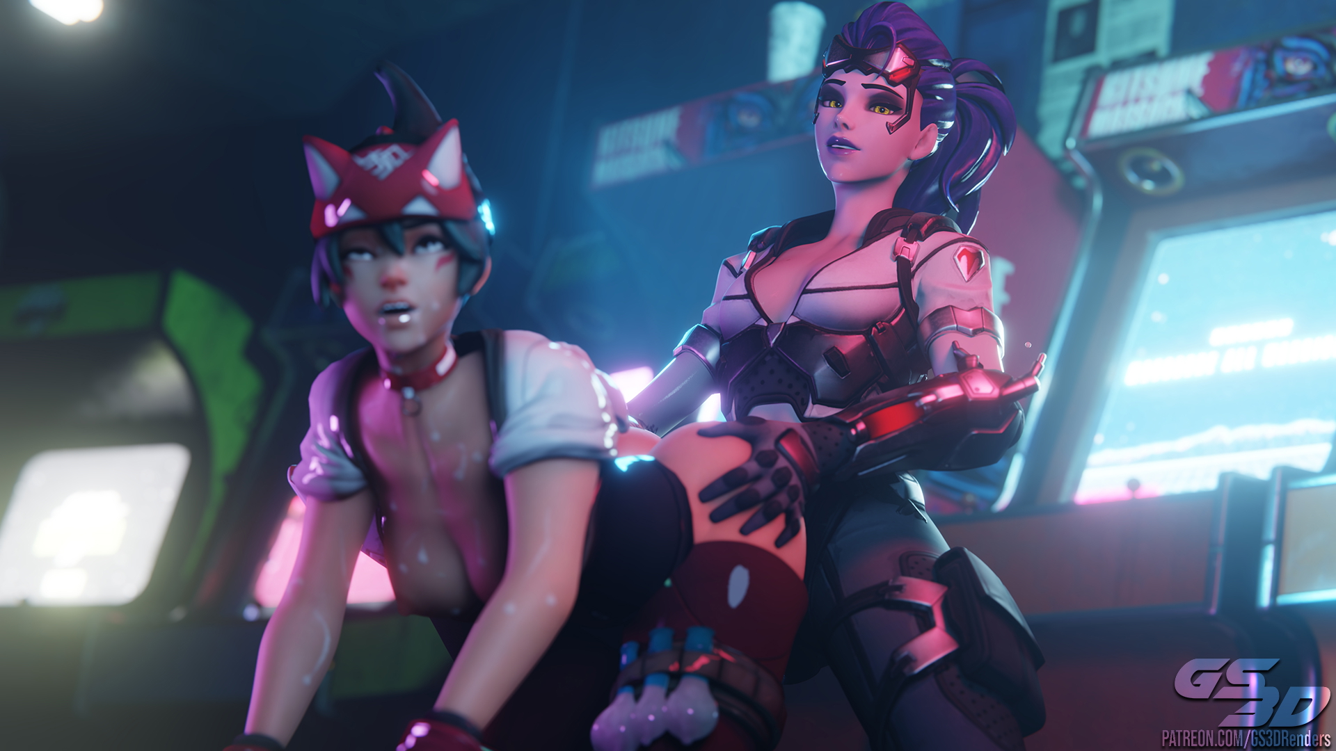 Kanezaka Conquered [HD] Overwatch Kiriko Widowmaker Widowmakeroverwatch Widow Slut Cum Cum Covered Collar Anal Strapon 3
