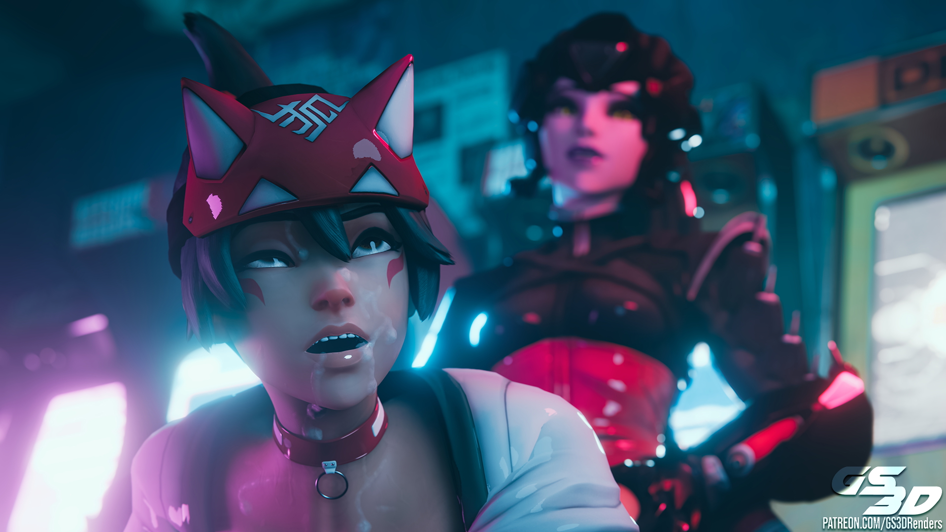 Kanezaka Conquered [HD] Overwatch Kiriko Widowmaker Widowmakeroverwatch Widow Slut Cum Cum Covered Collar Anal Strapon 4