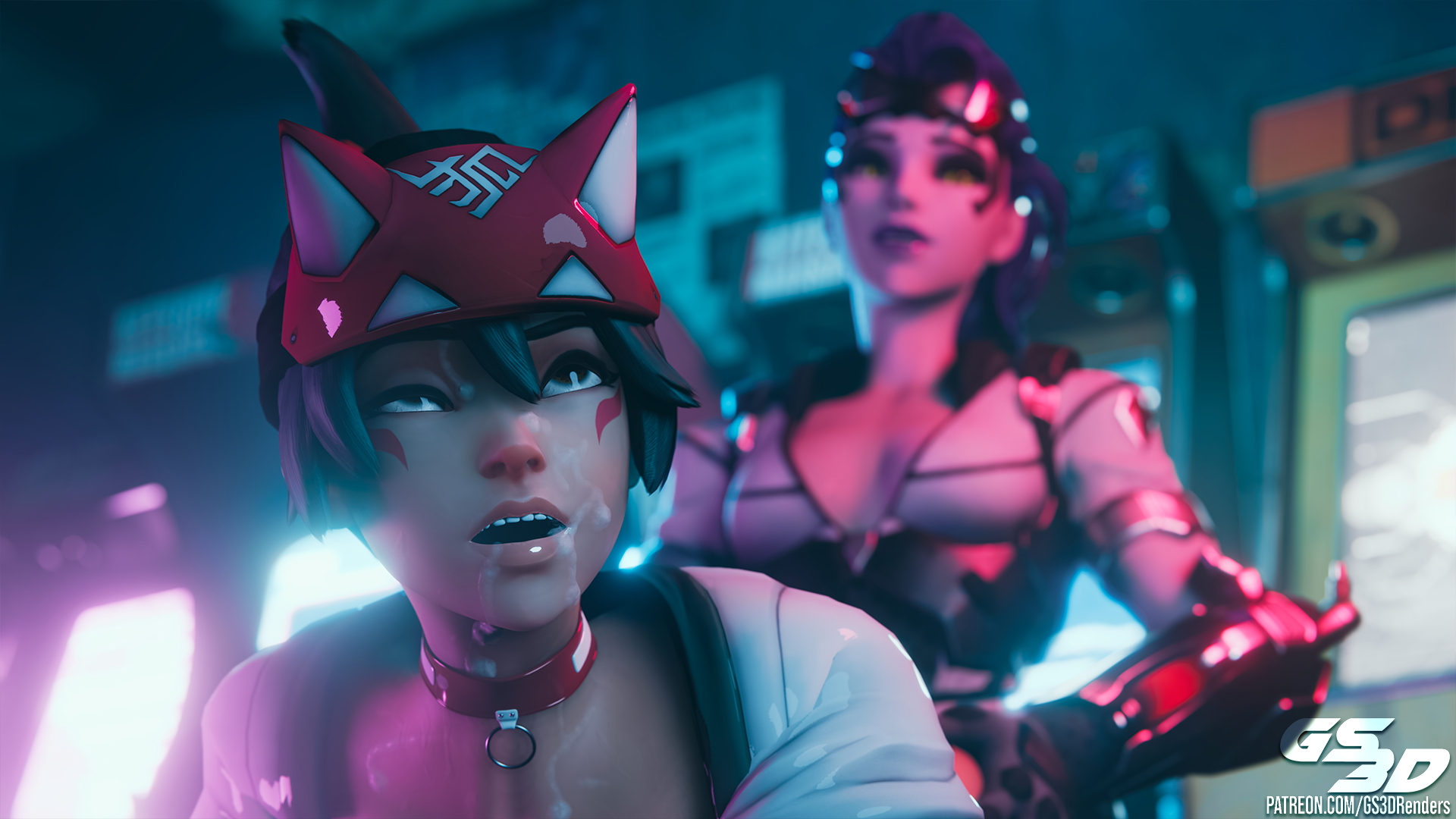 Kanezaka Conquered [HD] Overwatch Kiriko Widowmaker Widowmakeroverwatch Widow Slut Cum Cum Covered Collar Anal Strapon 5