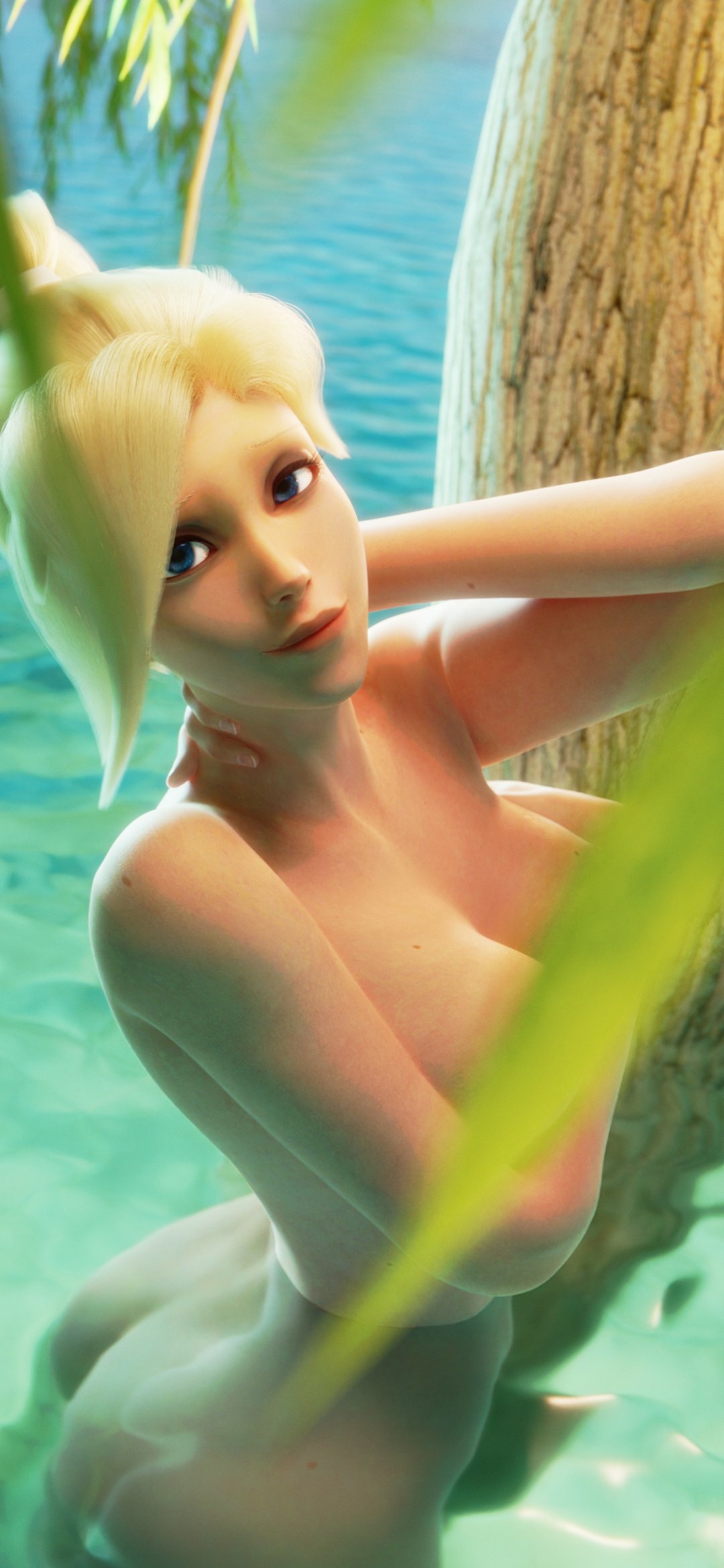 Heyy~ Mercy Overwatch Nipples Boobs Horny Face Sexy Horny Perfect Body 3d Porn 2