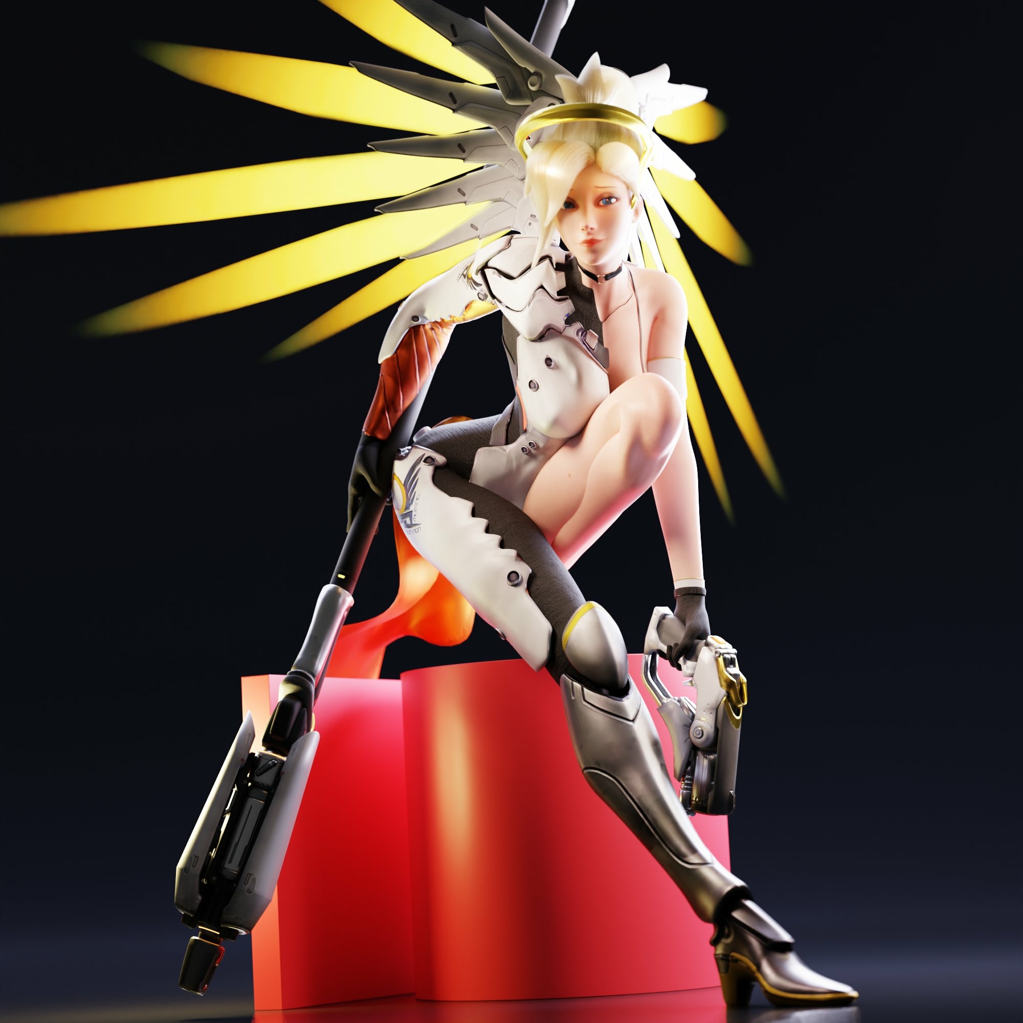 Hai there :D Mercy Overwatch Sfw Natural Boobs Boobs Horny Face Sexy Horny Perfect Body 3d Porn