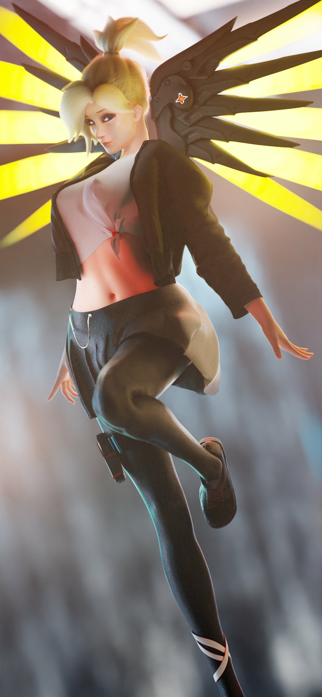 I couldn t decide which one i like more soo you ll get both :D Mercy Overwatch Back View Ass Boobs Horny Face Sexy Horny Perfect Body 3d Porn