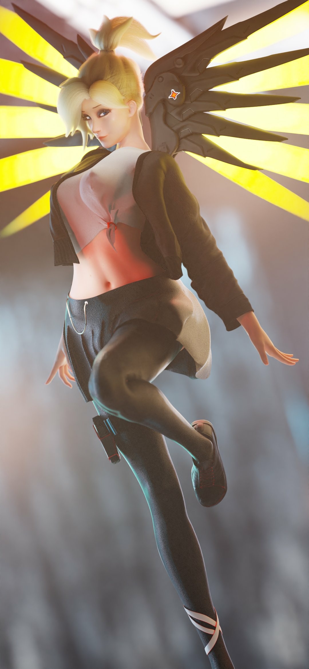 I couldn t decide which one i like more soo you ll get both :D Mercy Overwatch Back View Ass Boobs Horny Face Sexy Horny Perfect Body 3d Porn 2