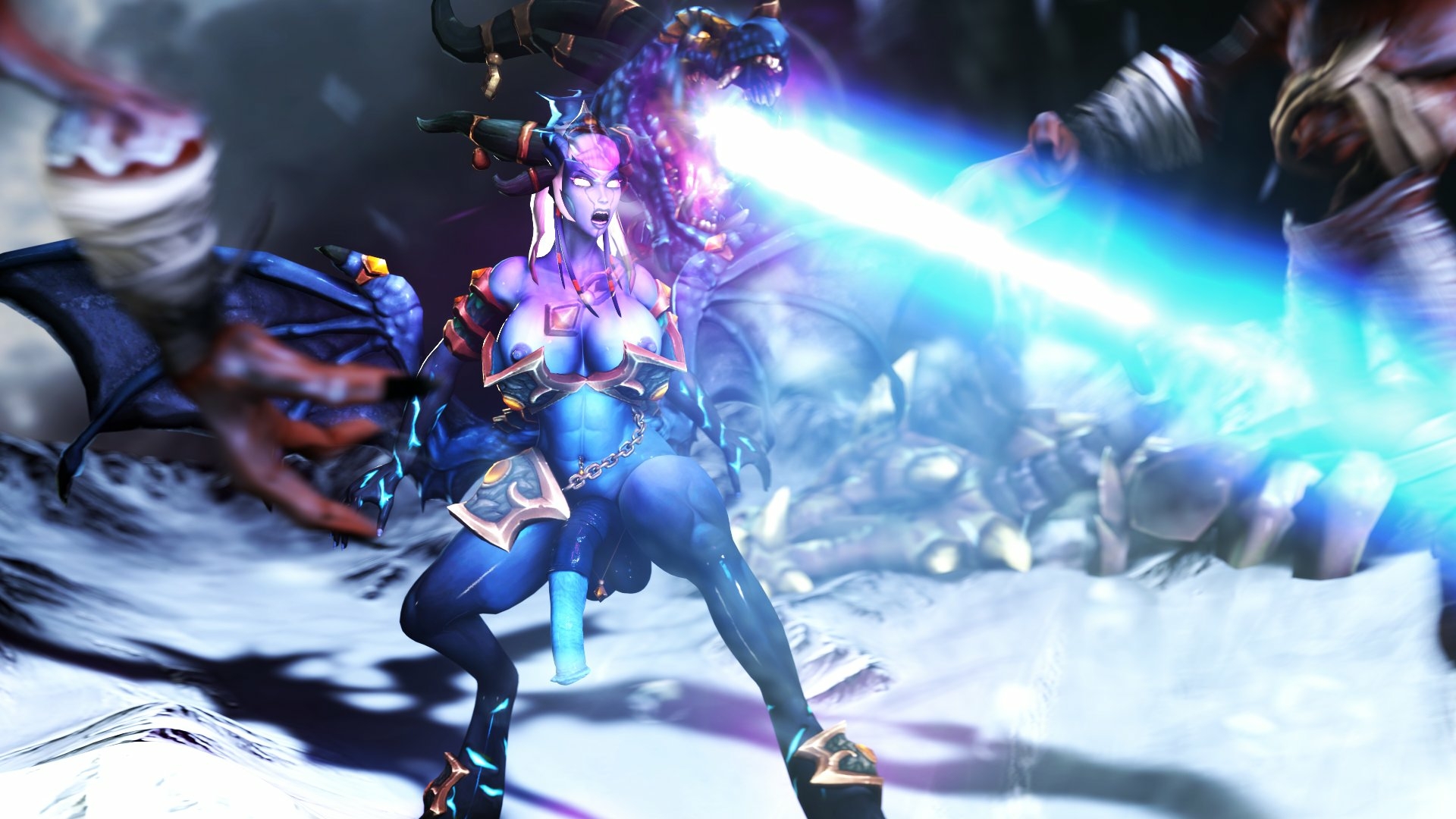 Another rookie death knight seeking to raise a dragon from the grave wanders into the wrong tundra. Draenei World Of Warcraft Boobs Nipples Futanari Futa On Female Futa Sexy Horny Face Nsfw 3d Porn