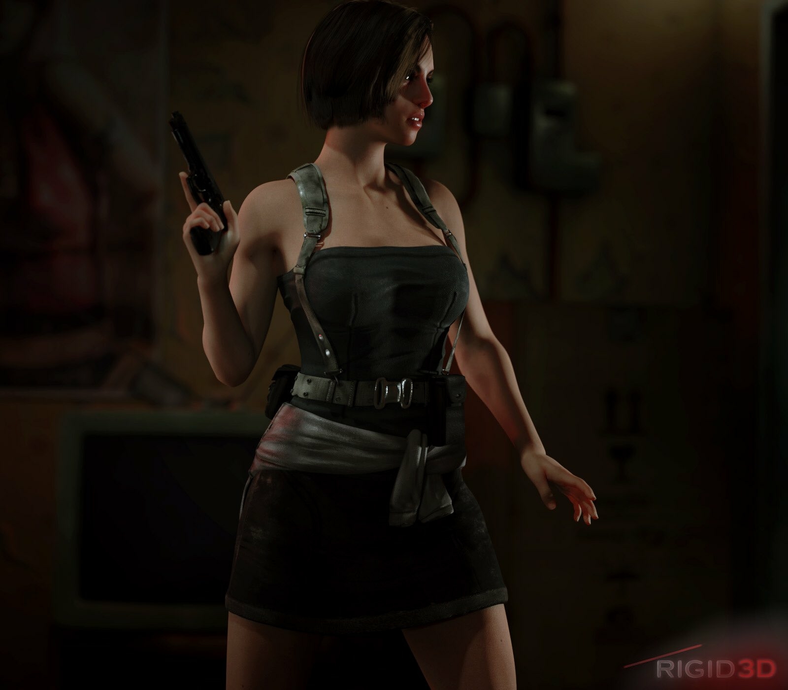 So  the Jill model is finally done. Jill Valentine Resident Evil Sfw Ass Big Ass Naked Big Tits Tits Sexy Horny Face 3d Porn