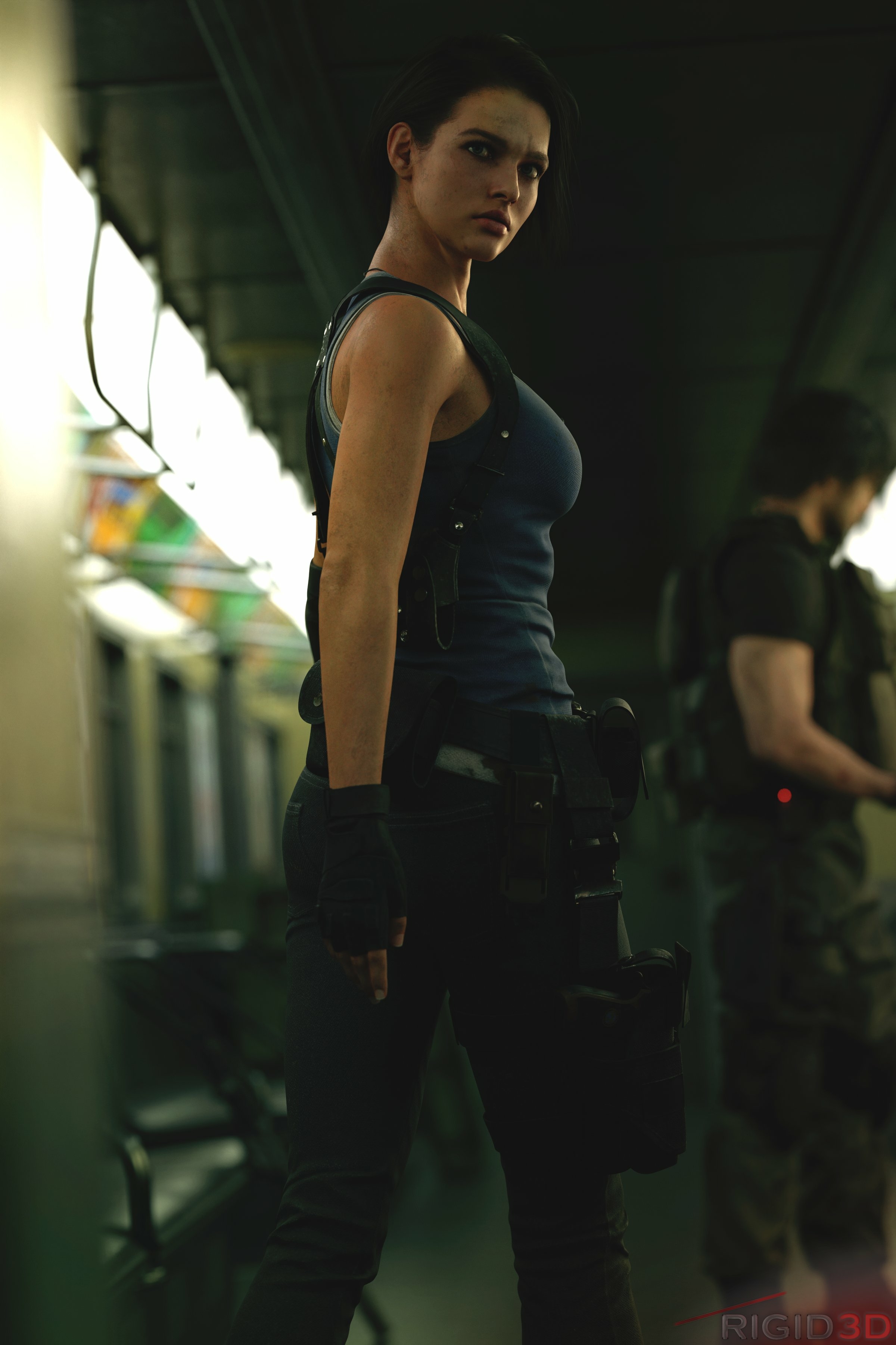 Jill model 2 Jill Valentine Resident Evil Bikini Lingerie Big Ass Big boobs Sexy Perfect Body Boobs Horny Face Horny