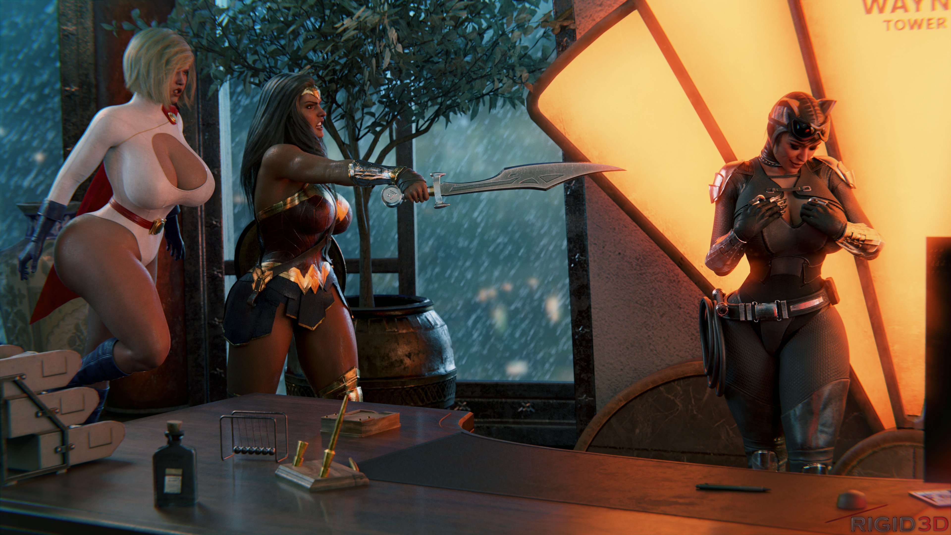Catwoman gets caught trying to steal from Wayne Tower. I wonder how she’s gonna get out of this one? Catwoman Dc Wonder Woman Wonder Woman Series Supergirl Supergirl Series Dc Comics Big boobs Sexy Perfect Body Boobs Horny Face Horny 3d Porn 4