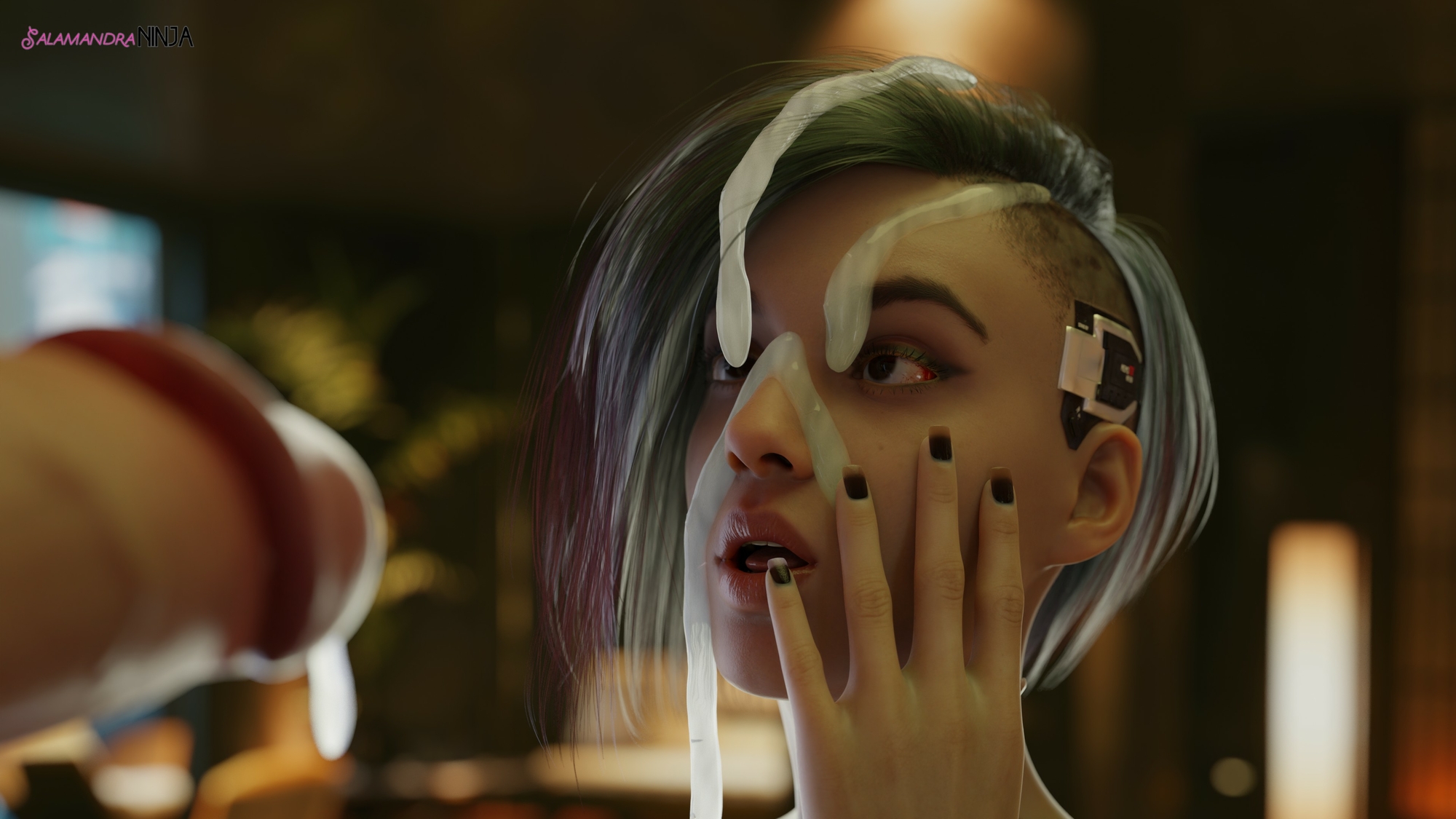 Judy Evelyn and a Huge Cock Cyberpunk2077 Judy Alvarez Evelyn Parker Big Cock Cum Lesbian 9