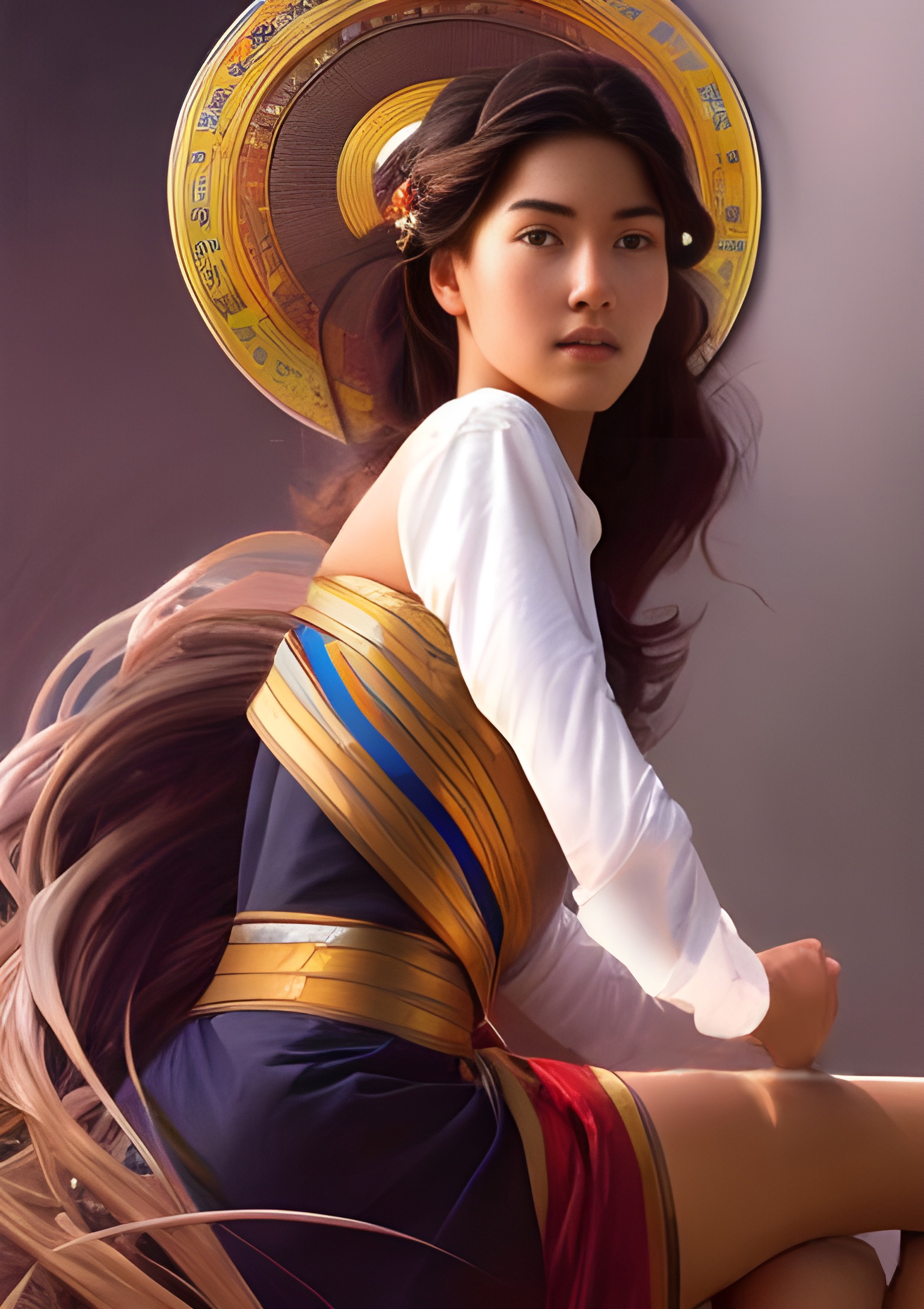 AI Artwork Overwatch Lesbian Ass Big Ass Red Hair Dress 2