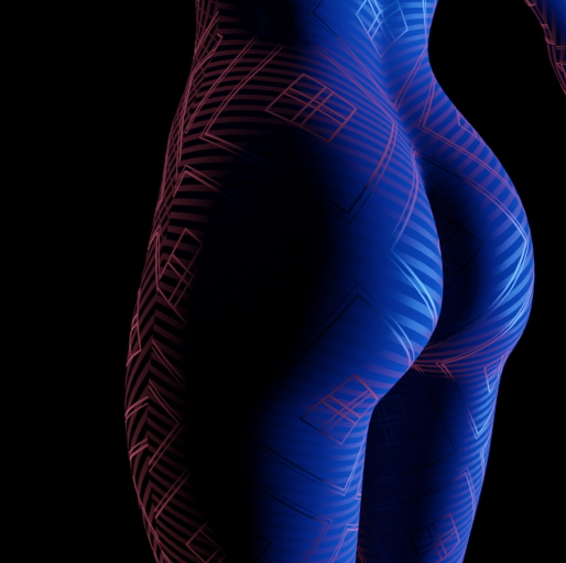 Virtual e-girl sci-fi gamer booty...  Original Character Ass Back View Sexy Cute 3d Porn