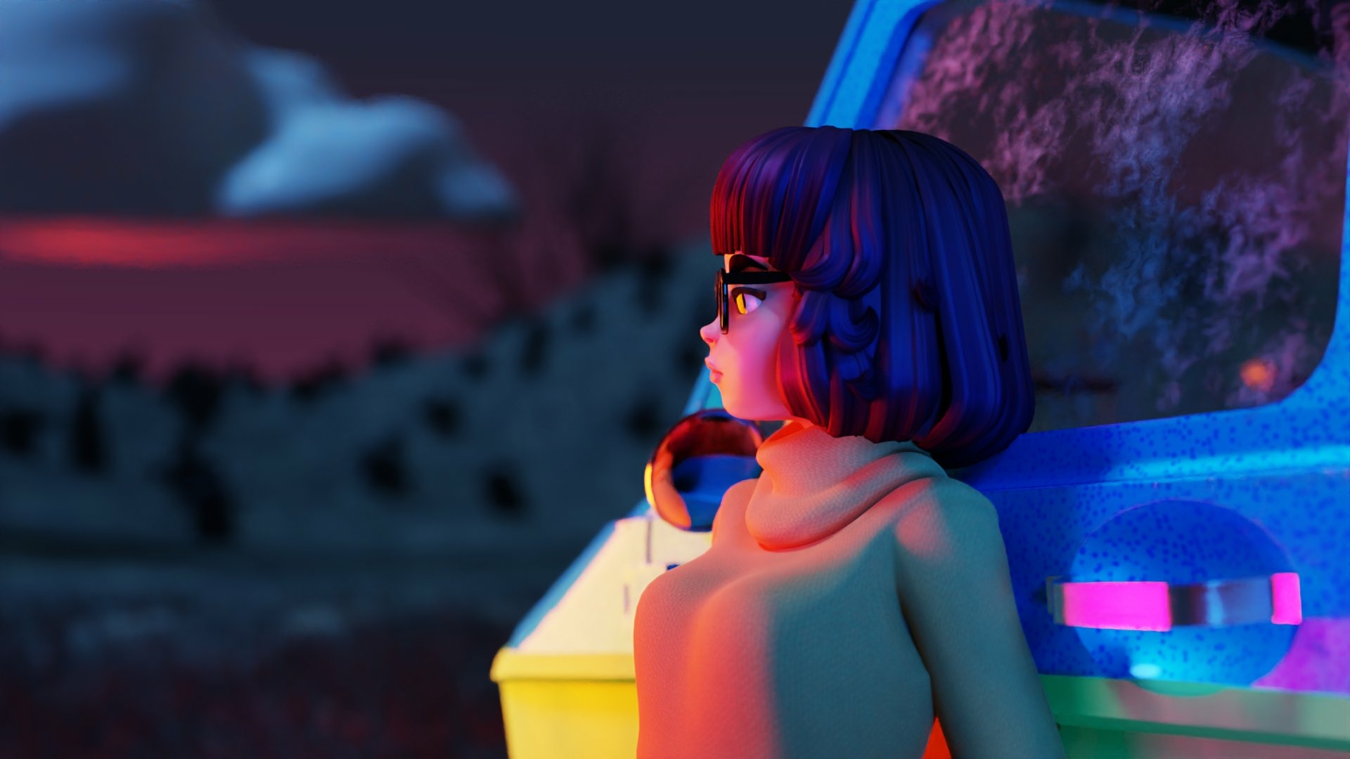 velma hot Velma Dinkley Scooby Doo (series) Sexy Horny Face Boobs Natural Boobs 3d Porn