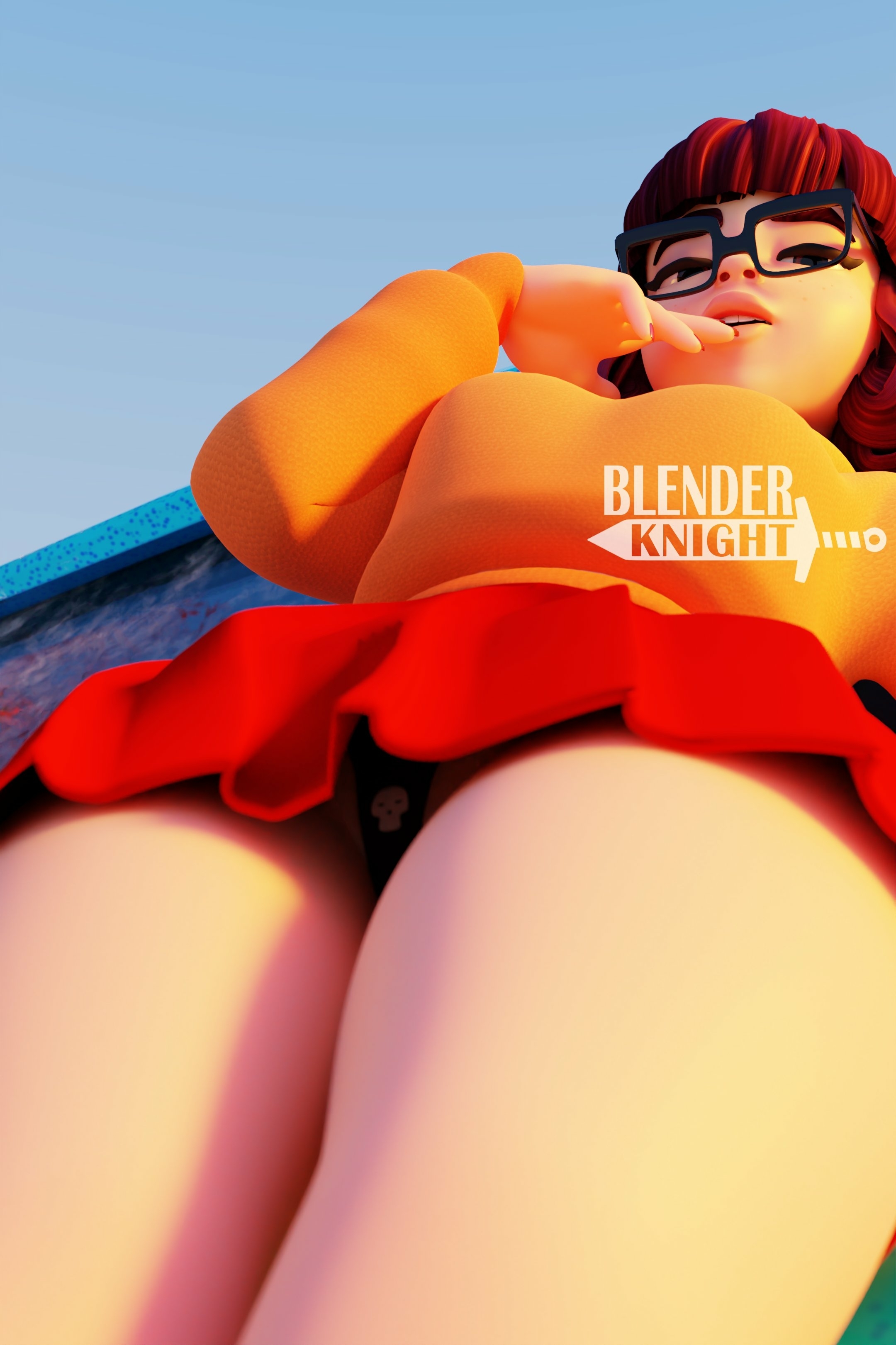 What s under there?? Velma Dinkley Scooby Doo (series) Panties Sexy Horny Face Boobs Natural Boobs 3d Porn