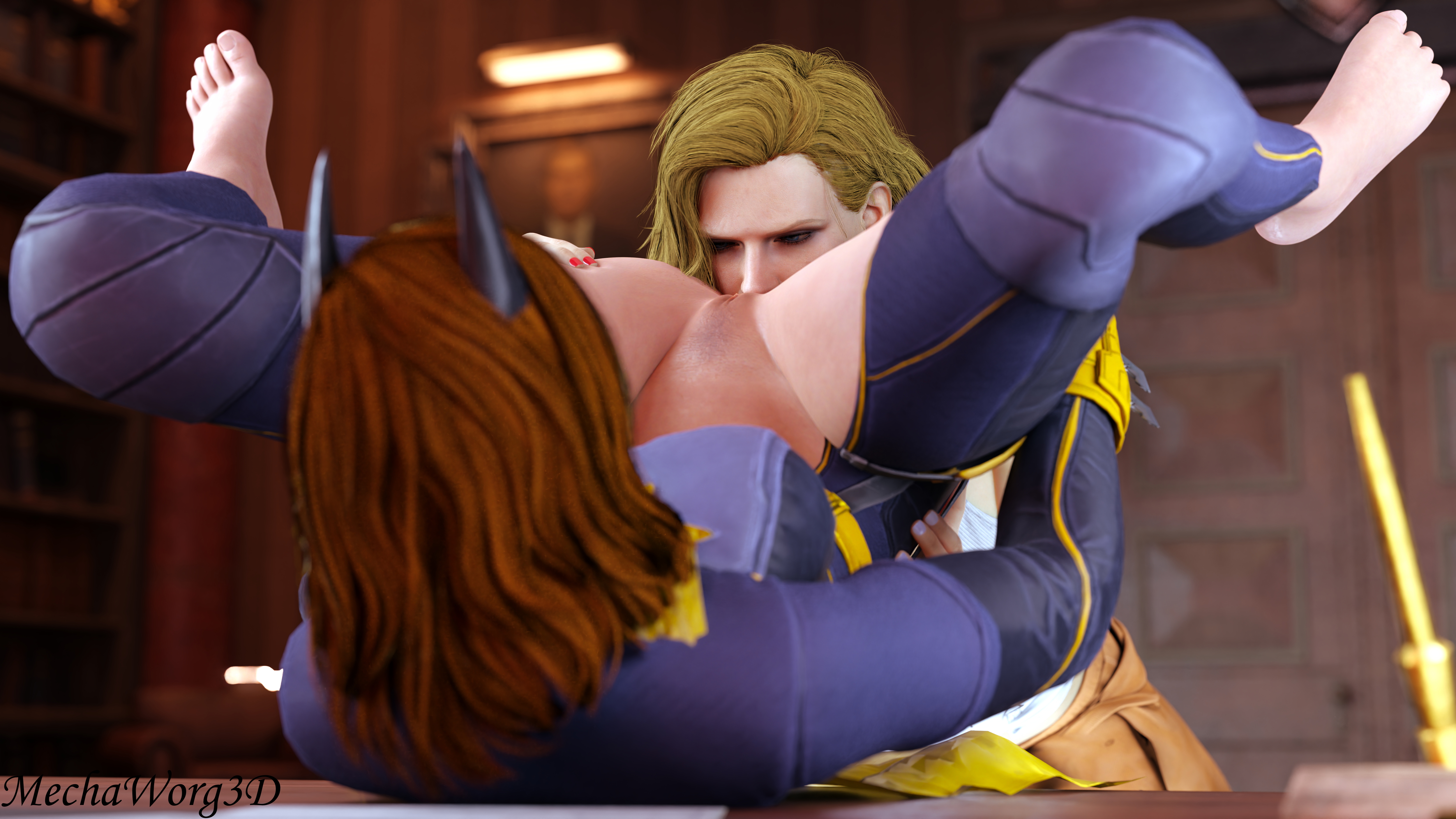 Batgirl and Harley Batgirl Harley Quinn Dc Comics 2girls Blond Hair Brown Hair Rimming Lesbian Female Only Foot Focus Spread Legs Ass Spread Costume Mask Barefoot Bare Ass Pov 3d Porn Sexy Nsfw 3d Girl Rule34 2