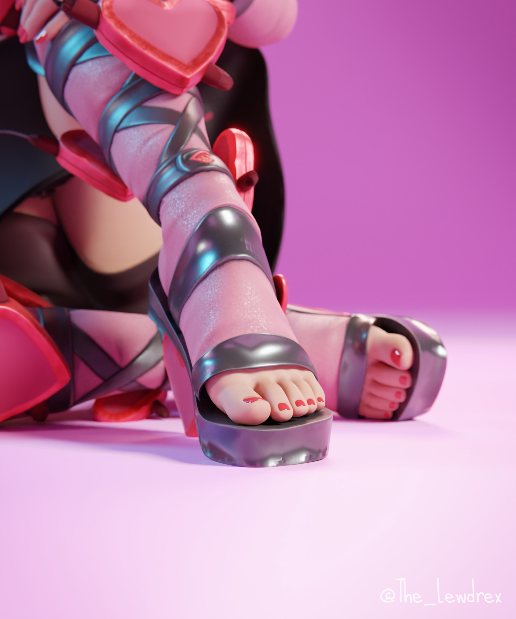 How Lovely Fortnite Lovely (fortnite) Solo Feet Pinup High Heels 1girl 9