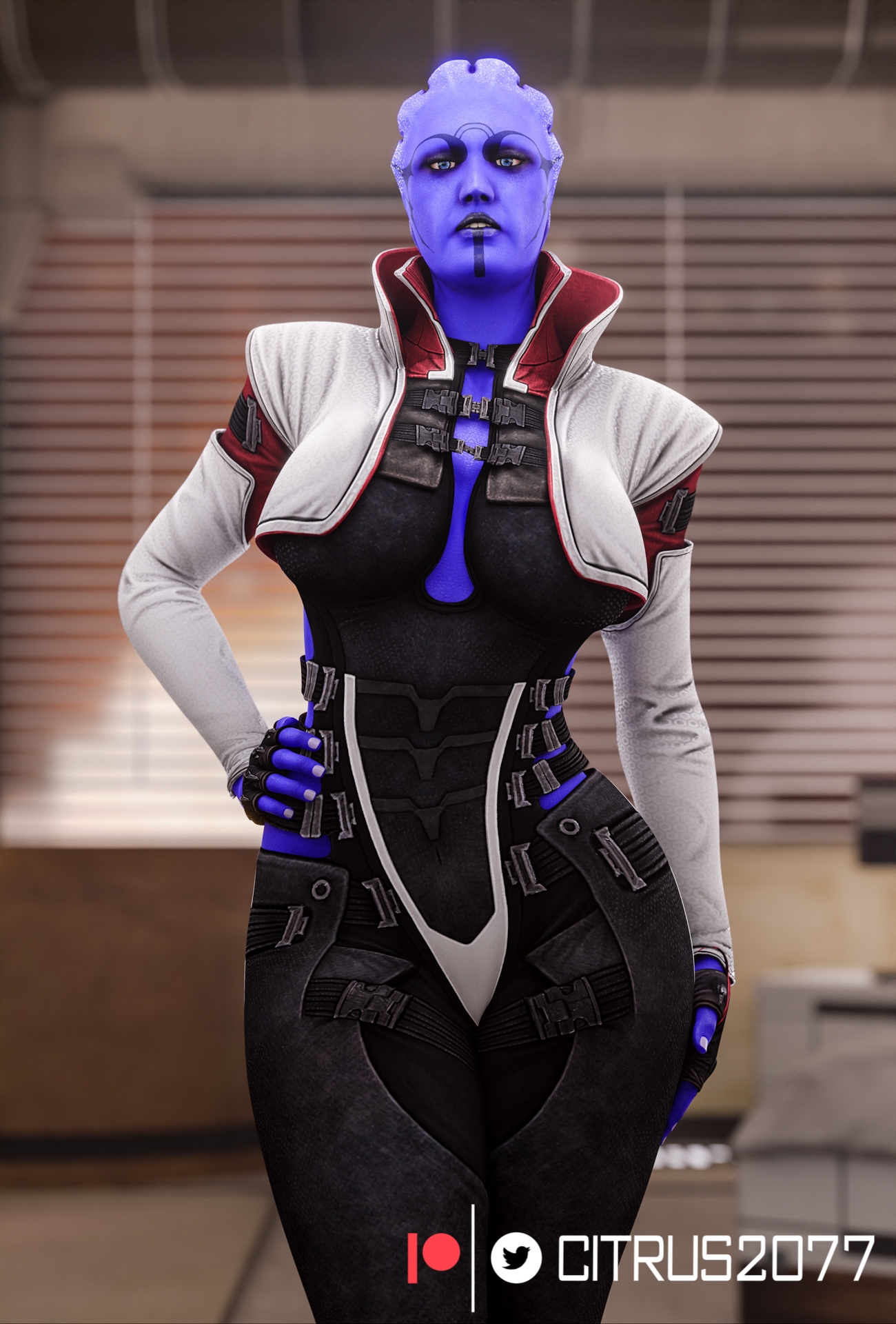 Aria Pinups set Aria T'loak Mass Effect Pale Skinned Female Big Ass Pose Naked Sexy Pinup Ass Thighs Clothed Breasts Tits Boobs Big Tits Sex Vaginal Vaginal Penetration Vaginal Sex 2