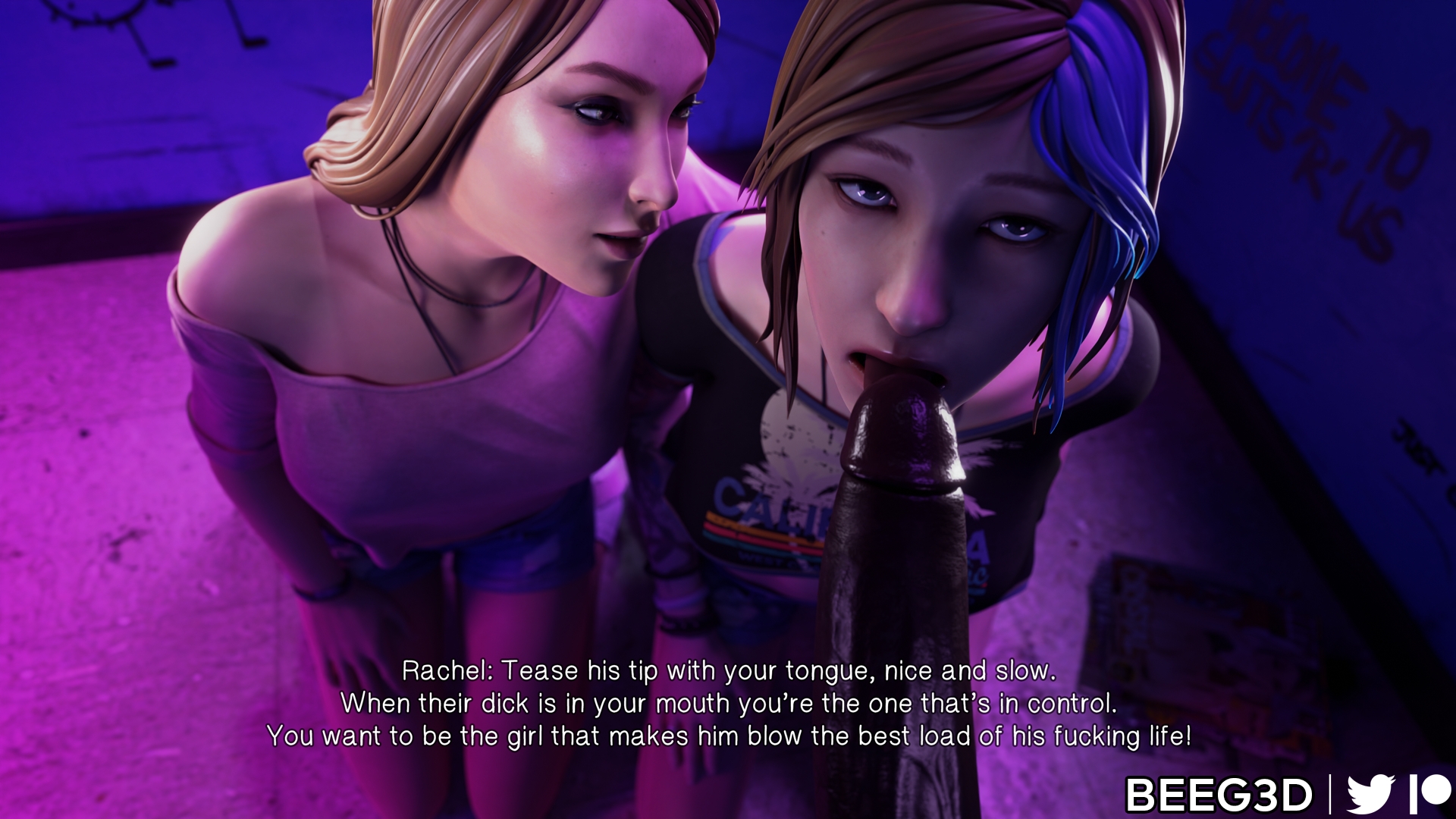 (Glory)hole to Another Universe Life Is Strange Rachel Amber Chloe Price Blowjob Interracial Glory hole 3