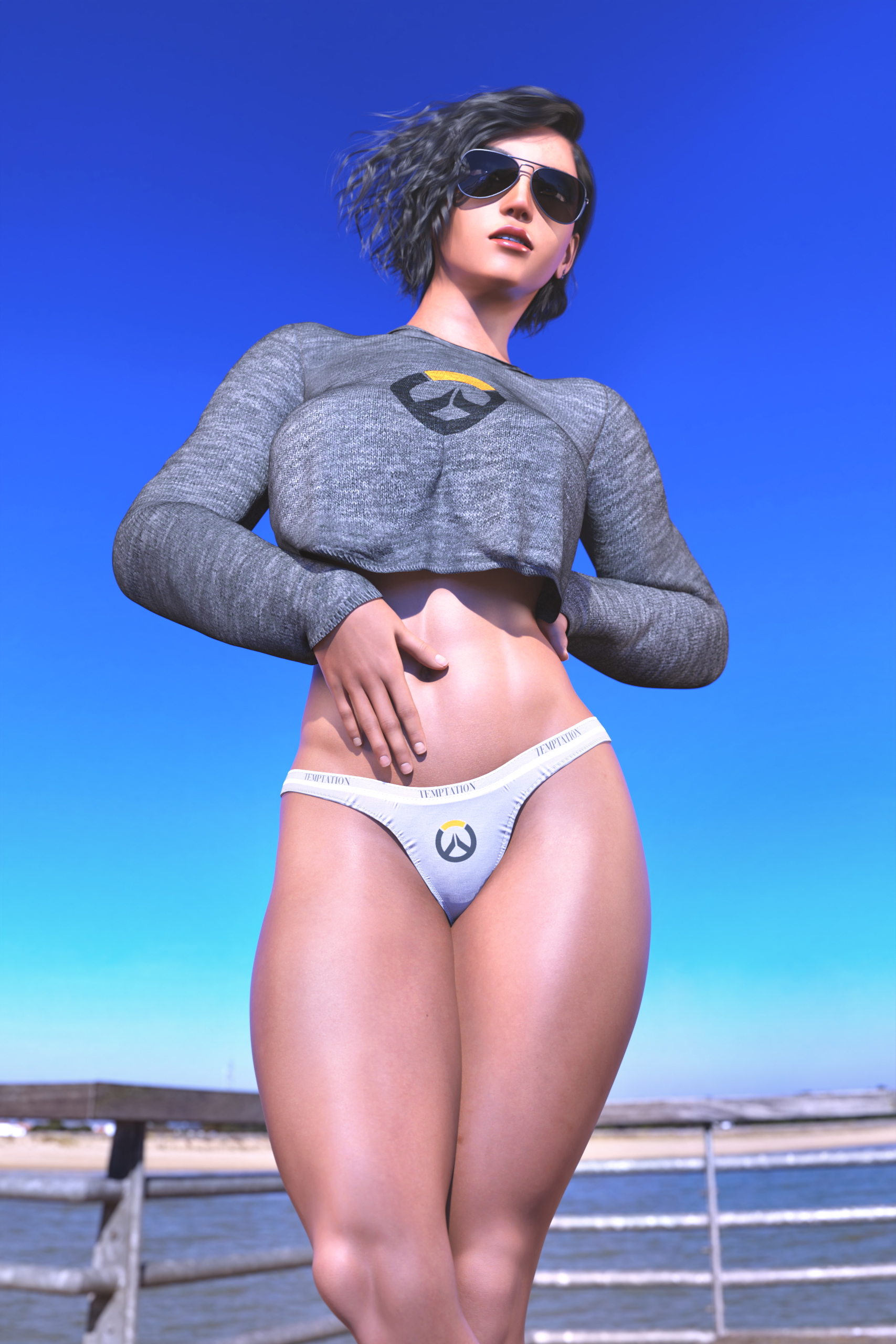 Pharah by the pier Pharah (overwatch) Pharah Overwatch Sexy Ass Naked Fully Naked Nakedfemale Sexy Pussy 3
