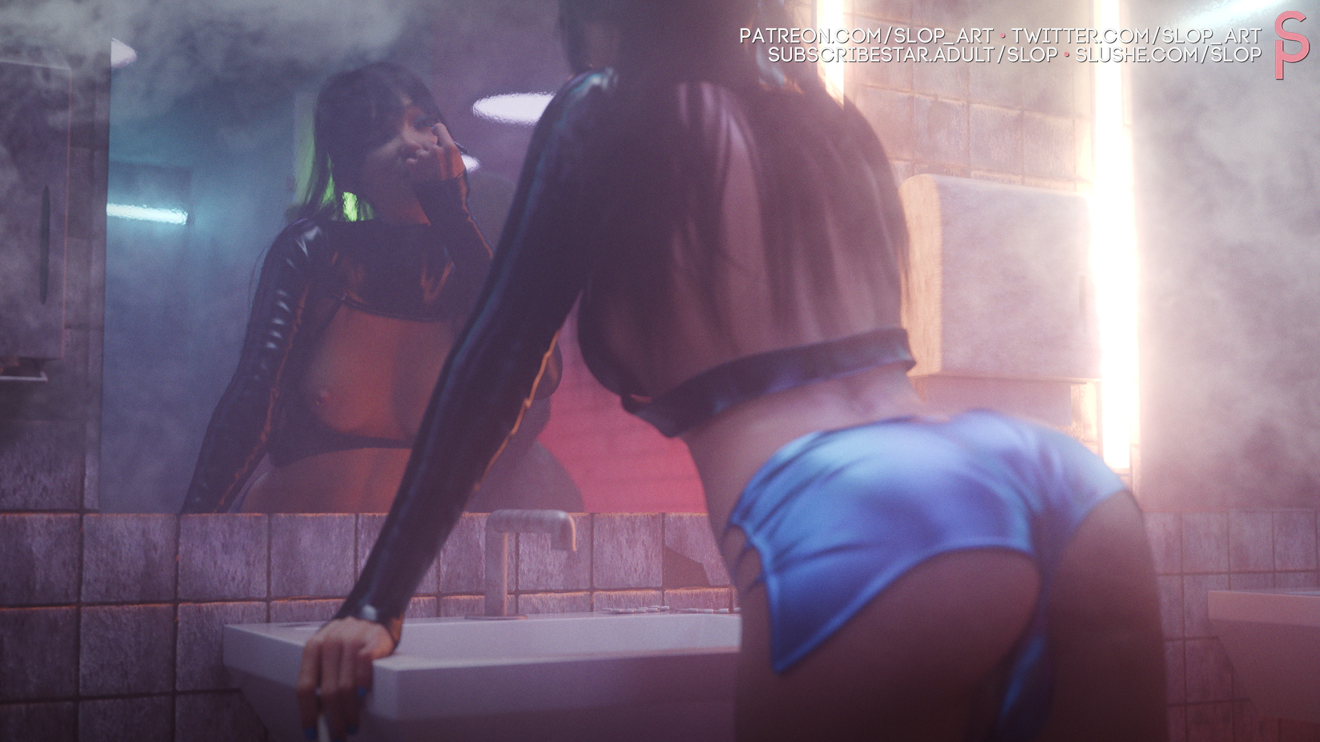 Cyberpunk Restroom Cyberpunk2077 Meredith Stout Nina Broughton Alice Laffut Linde Witteveen Yuna Ling Daria Chernova Amaya Tahan Shemale Futa Dickgirl Femboy Huge Cock Public Restroom Toilet Semen Cum Anal Blowjob 3d Porn 3