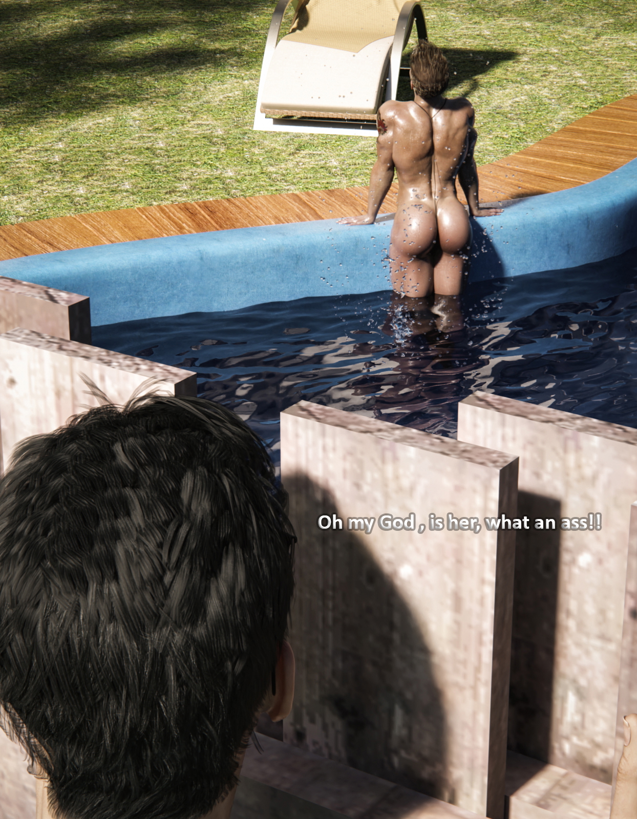 Irene Neighbor  Bikini Muscular Girl Muscles Nerd Pool 7