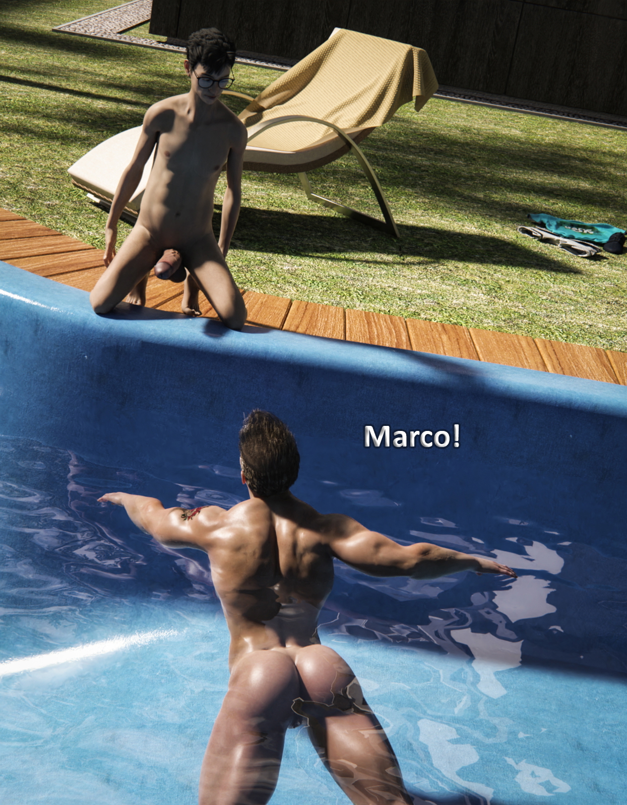 Irene Neighbor  Bikini Muscular Girl Muscles Nerd Pool 28