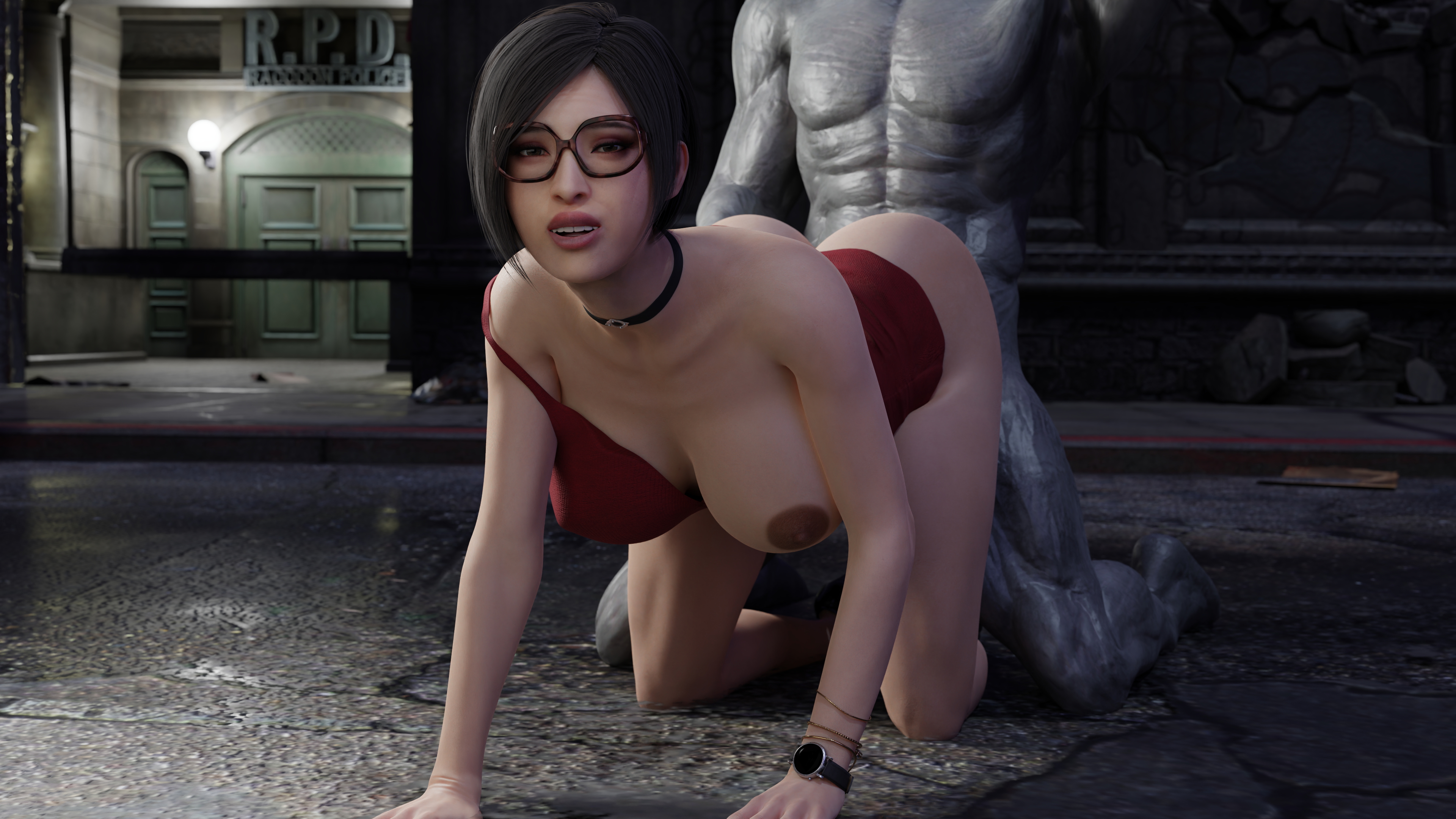 Dom3D Community Project - November 2022 Ada Wong Mr.x Resident Evil Resident Evil 2 Remake Doggy Style Doggy Style Position Vaginal Vaginal Penetration Vaginal Sex