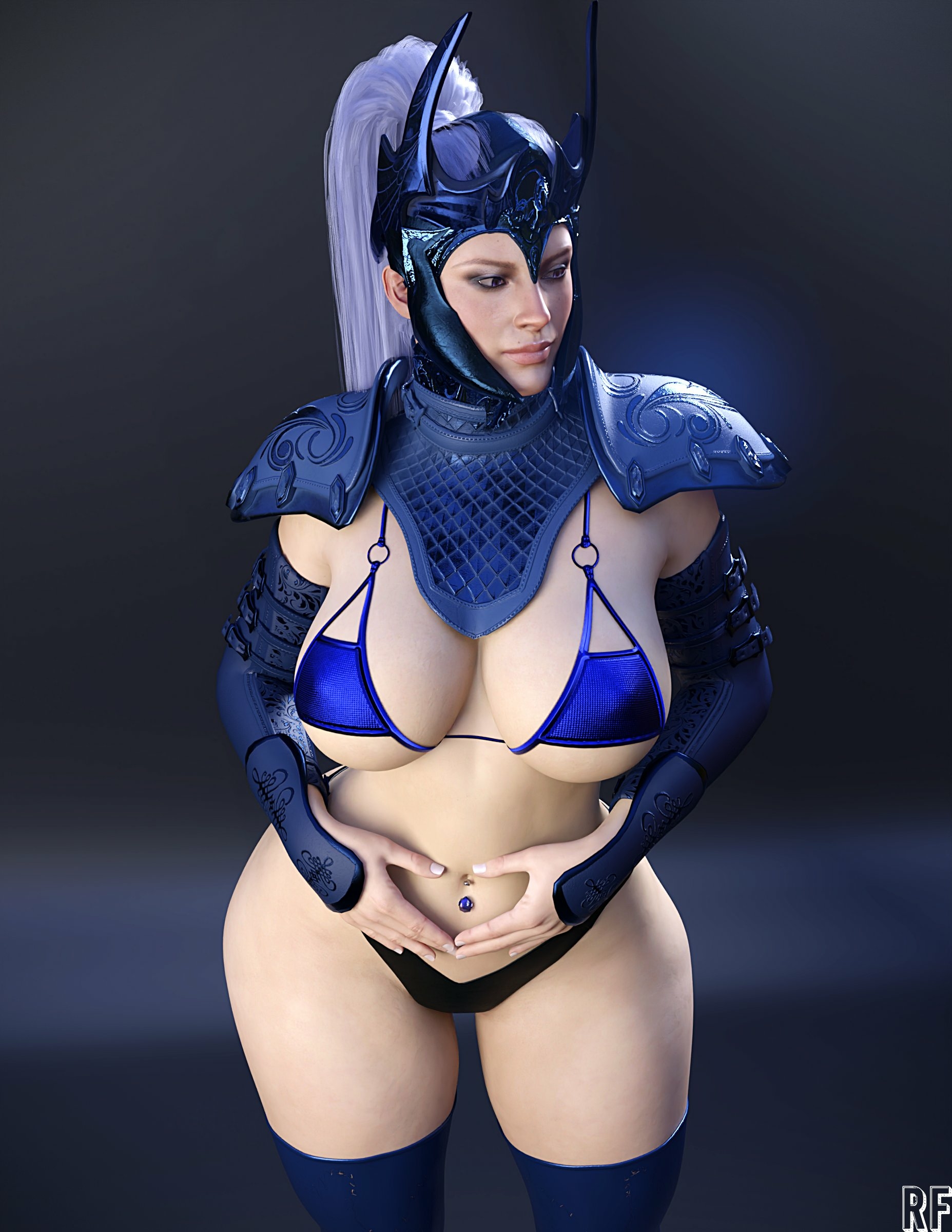 Warrior girl 2  3dnsfw Big Tits Belly Button Piercing