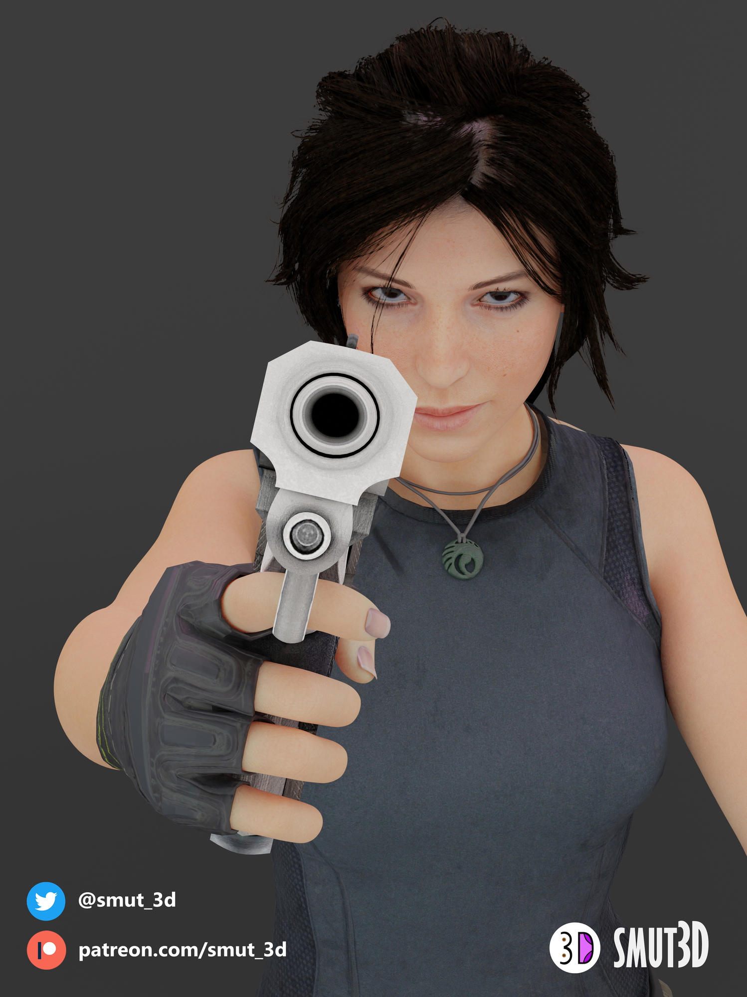 Hands up - Lara Croft Lara Croft Rise Of The Tomb Raider Tomb Raider Big Big Tits Sfw