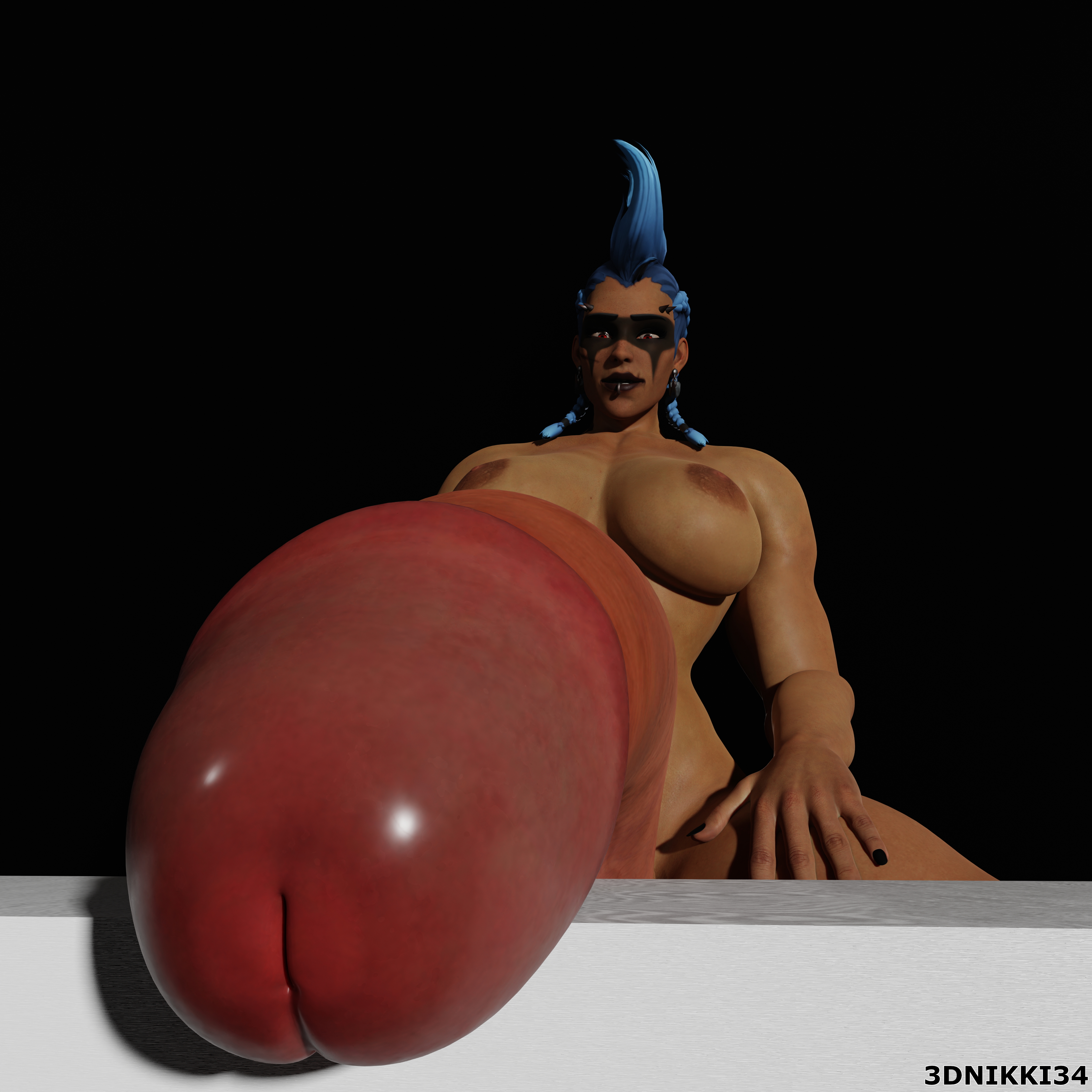 JunkerQueen Junkerqueen Overwatch Dva (overwatch) 3dnsfw Nsfw Futanari Female Futa On Female Big Tits Big boobs Big Cock Big Balls Cum
