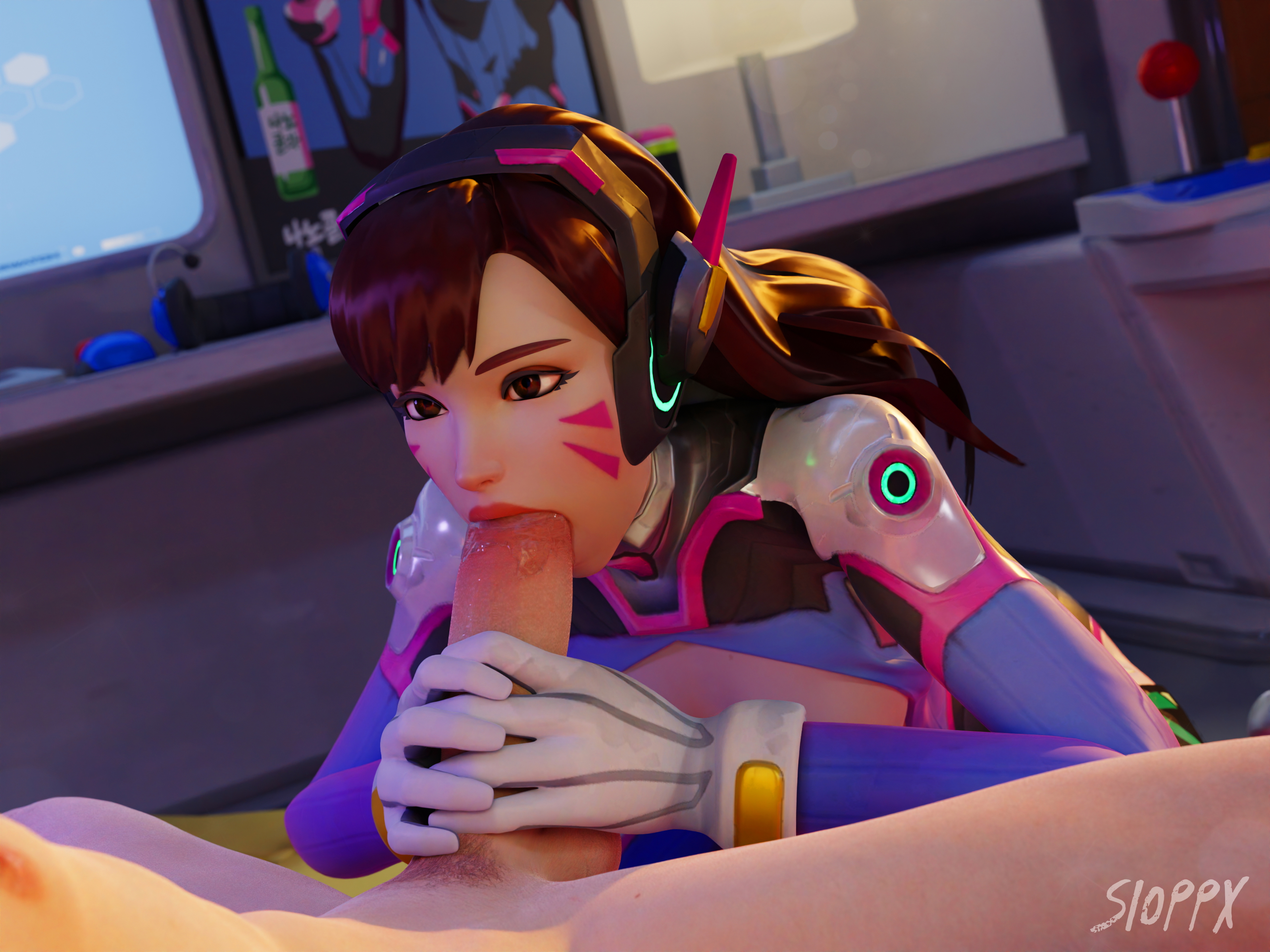 D.Va Giving Head Overwatch Dva (overwatch) D.va Blowjob Oral Sex Oral 1girl 1boy1girl 3d Porn White Cock Black Cock