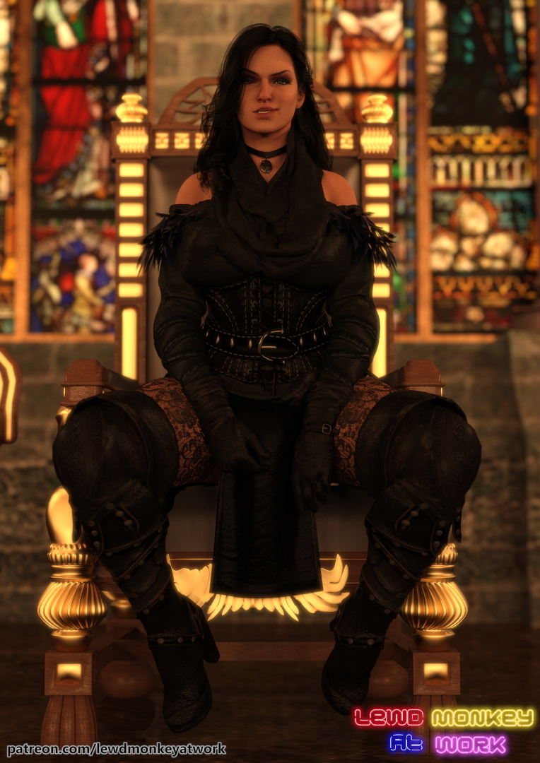 Lilac and Gooseberries Yennefer di Vengerberg Yennefer (witcher) Yennefer Vengerberg The Witcher The Witcher 3 Pinup Sexy Nude Big Tits Big Ass Pussy Render 2