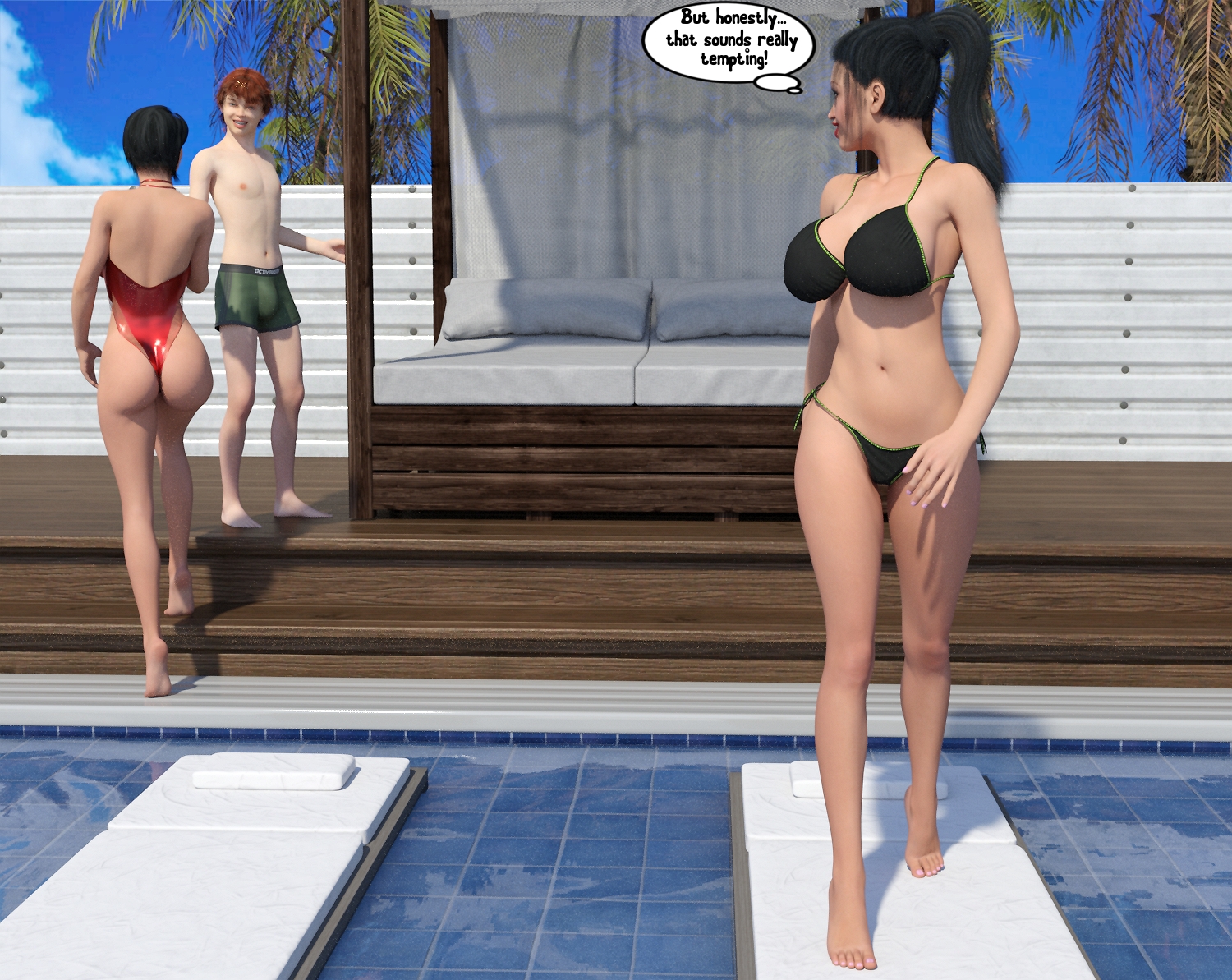 Family Weekend (Comic Version)  Incest Threesome Mom Aunty Beach Big Ass Bikini Incest Story Incest Story Game Group Sex 14